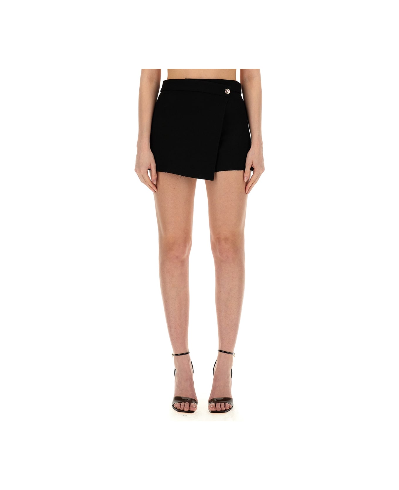 MSGM Tweed Shorts - BLACK