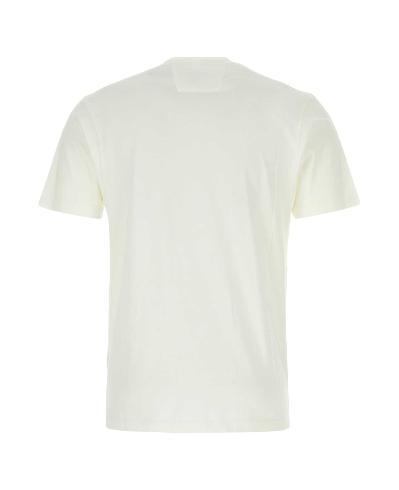 C.P. Company White Cotton T-shirt - GAUZEWHITE