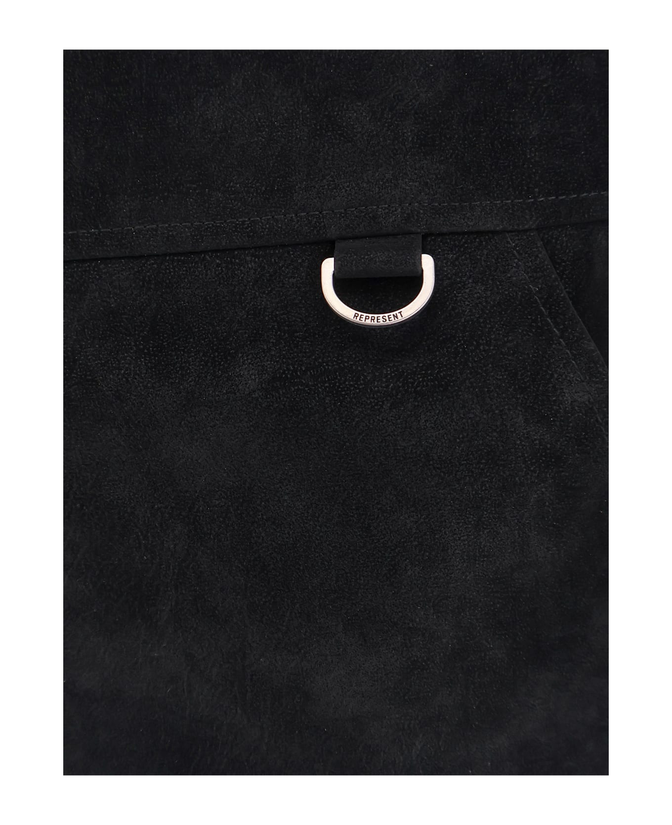 REPRESENT Faux Shearling Jacket - JET BLACK