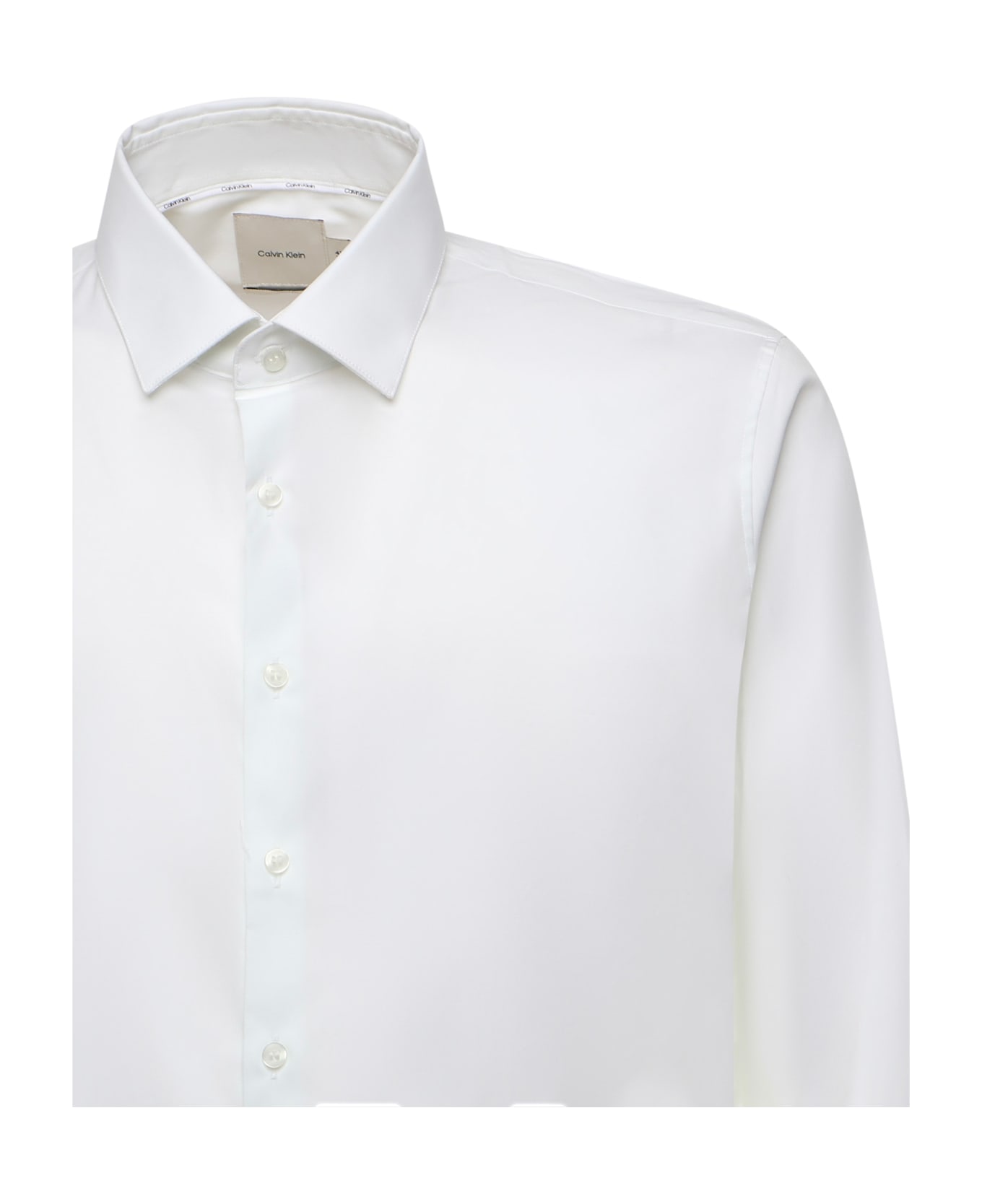 Calvin Klein Cotton Poplin Button-down Shirt - White