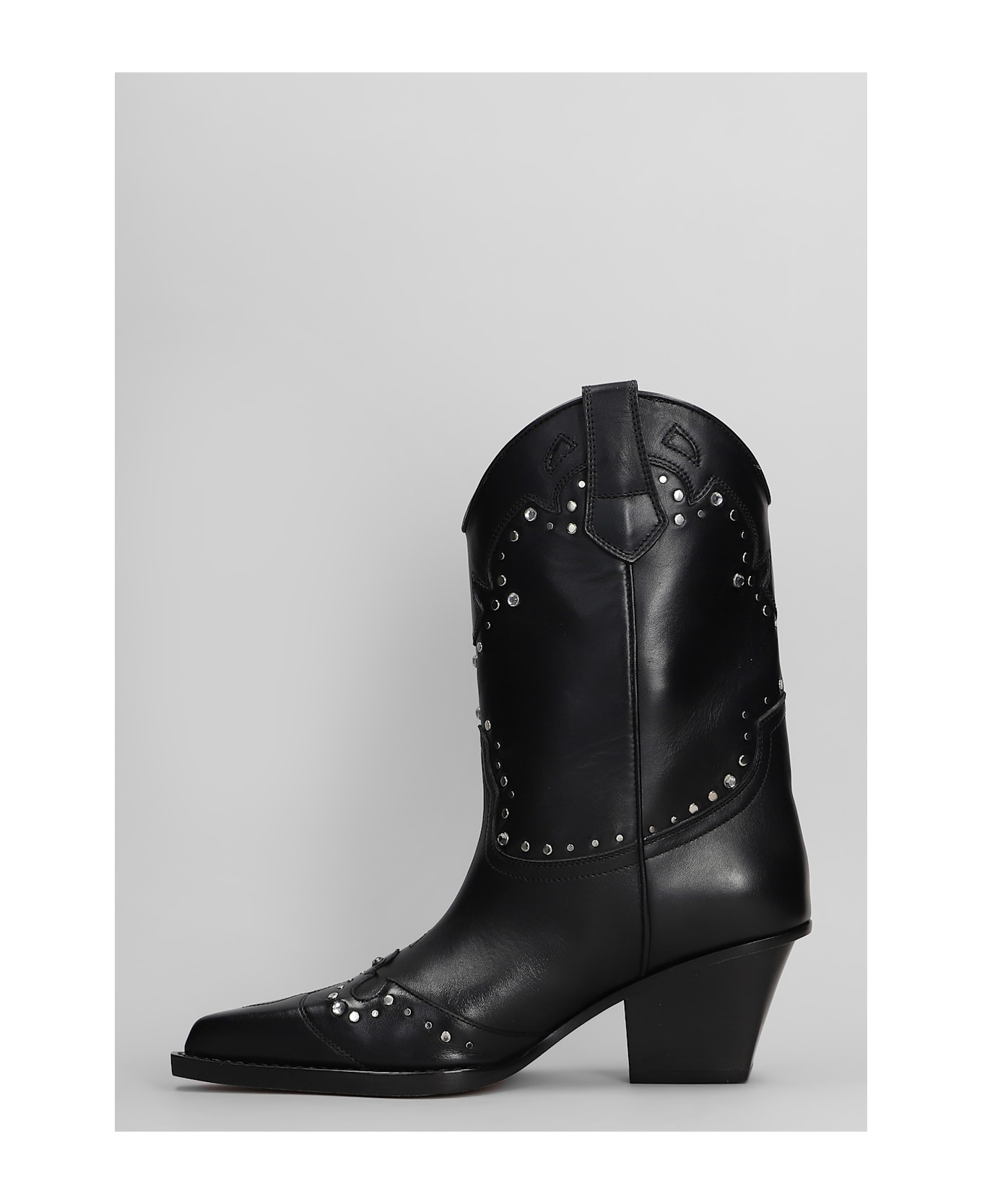 Paris Texas Janice Boot 60 Texan Boots In Black Leather - black