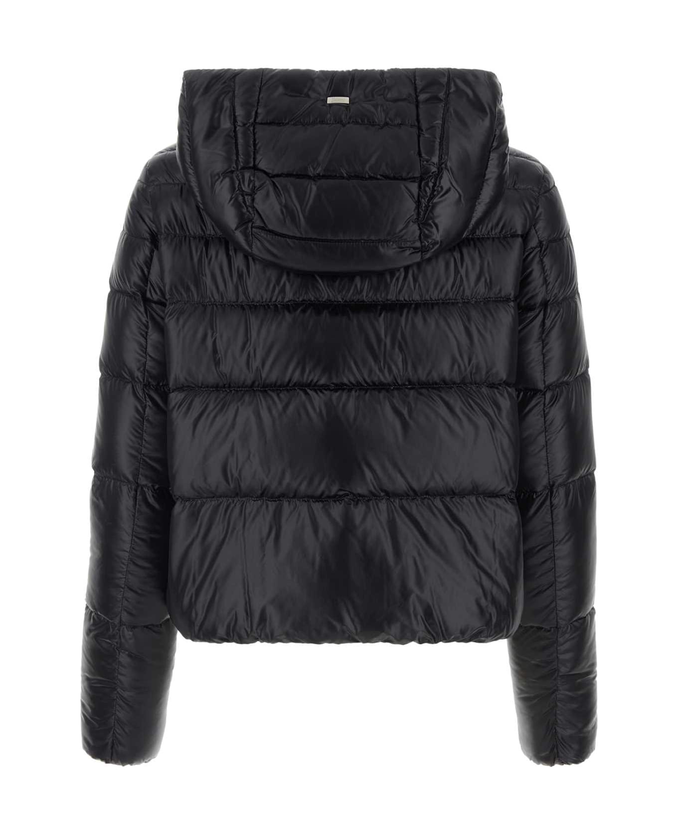【関税＆送料込み】Herno Long Black Nylon Down Jacket Herno Black Nylon Down Jacket | italist