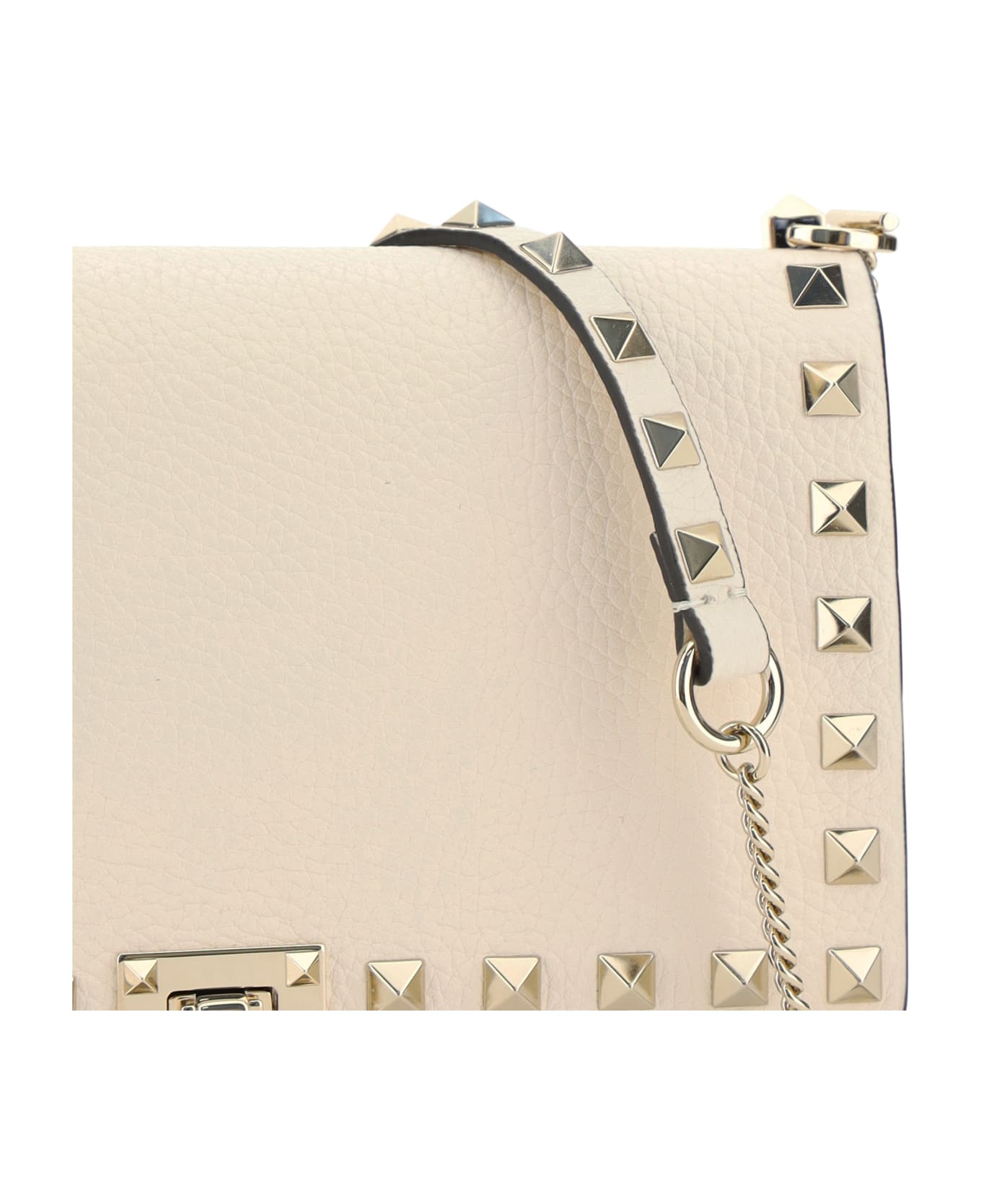 Valentino Garavani Rockstud Handbag - Light Ivory