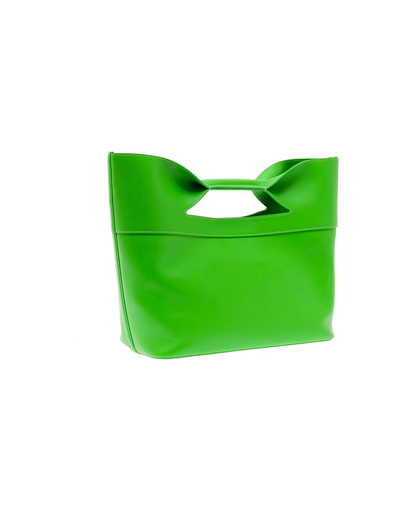 Alexander McQueen The Bow Small Neon Green Handbag In Leather Alexander Mcqueen Woma - Green