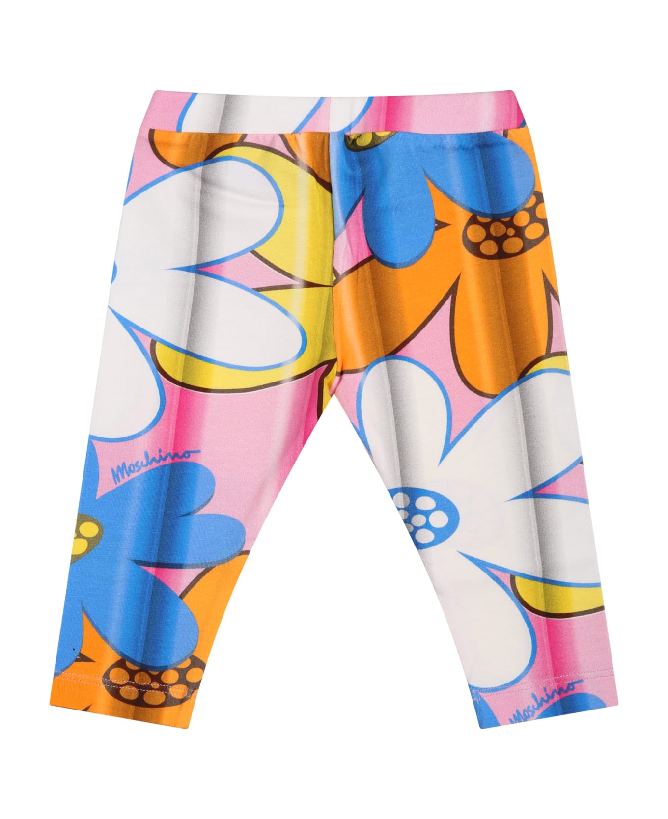 Moschino Multicolor Leggings For Baby Girl With Print - Multicolor