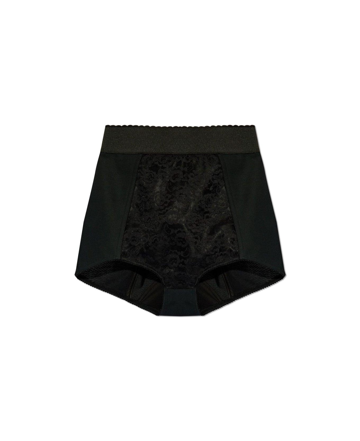 Dolce 
Gabbana High Waist Jacquard Shorts - Black