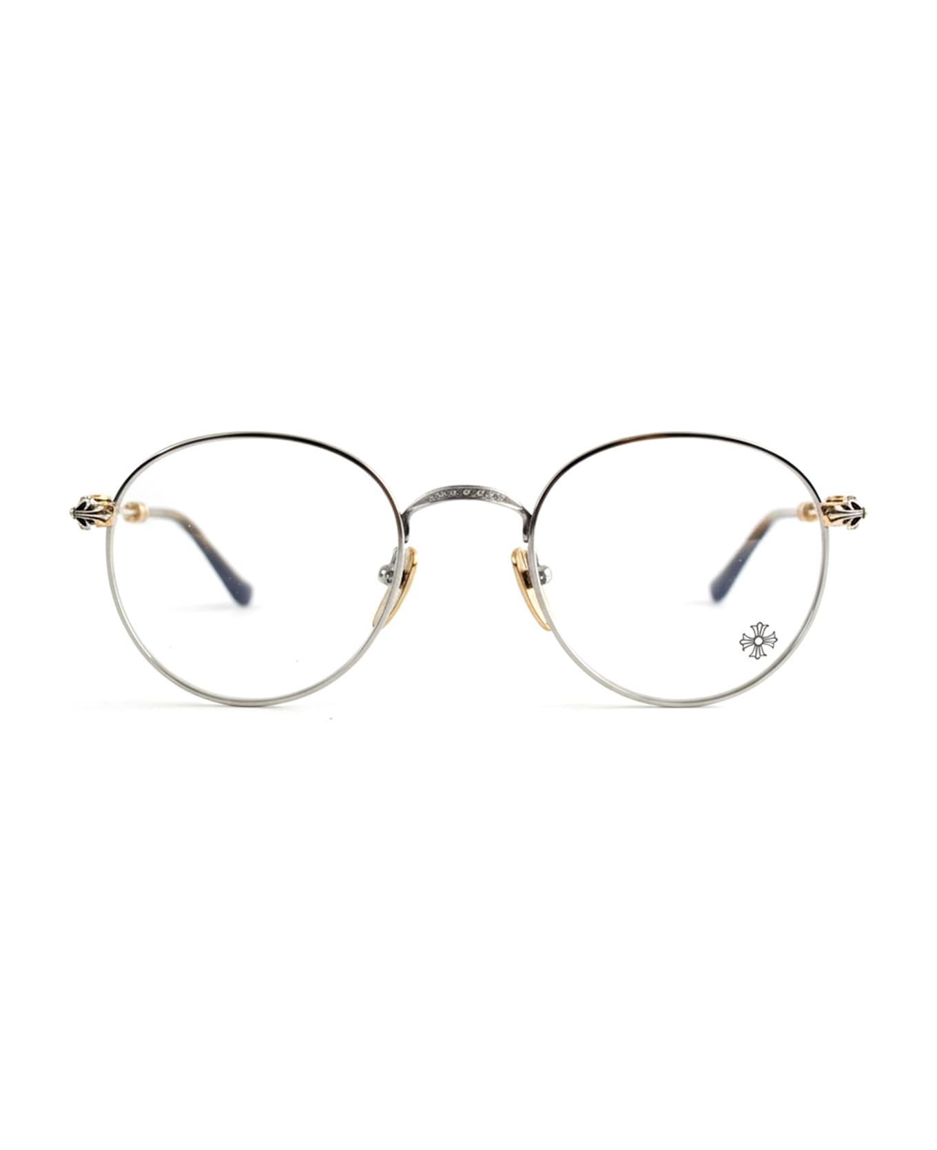 Chrome Hearts Bubba-a - Shiny Silver / Gold Plated Rx Glasses - antique gold
