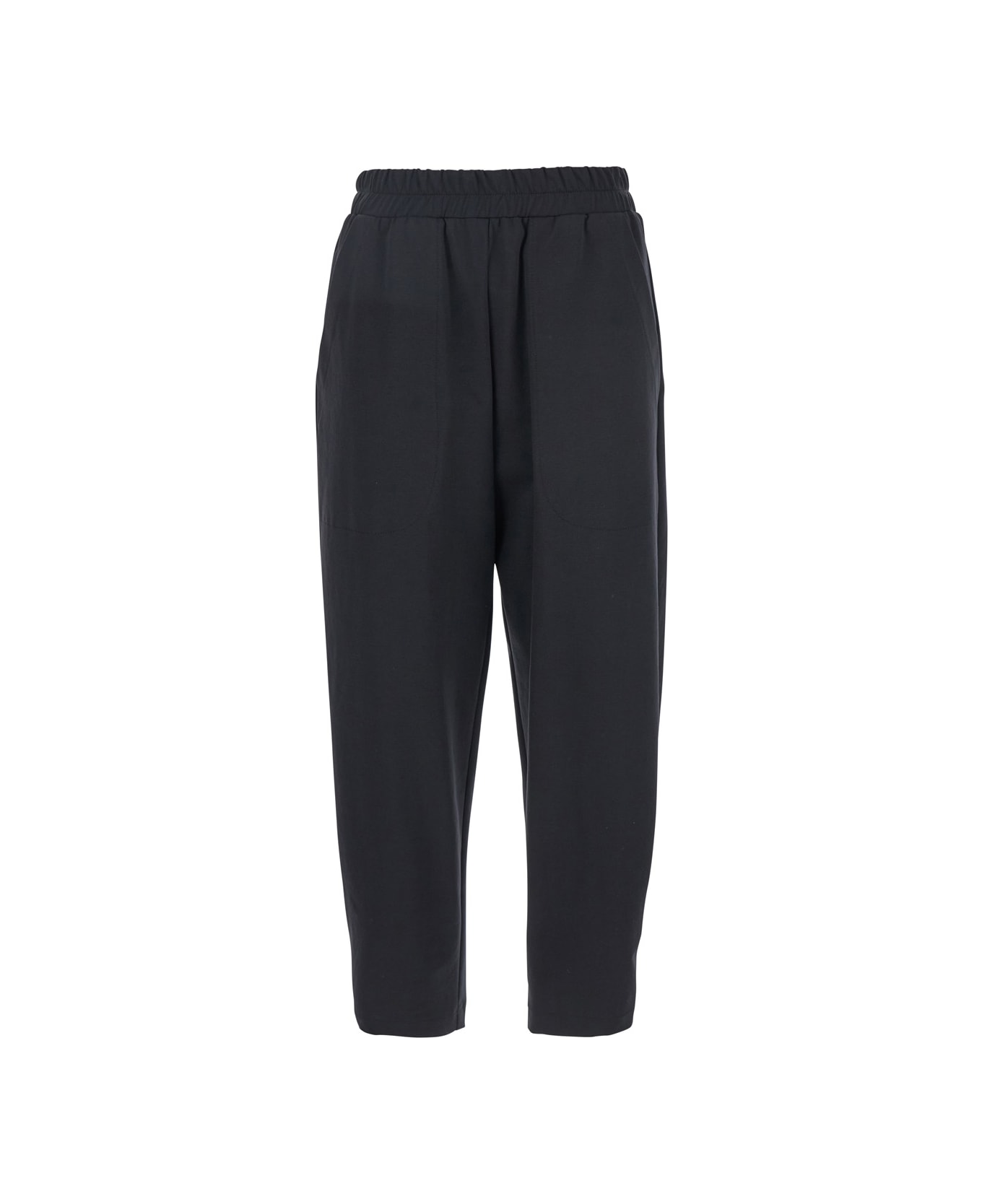 Merci Blakc Pants With Elastic Waist In Fabric Woman - Black