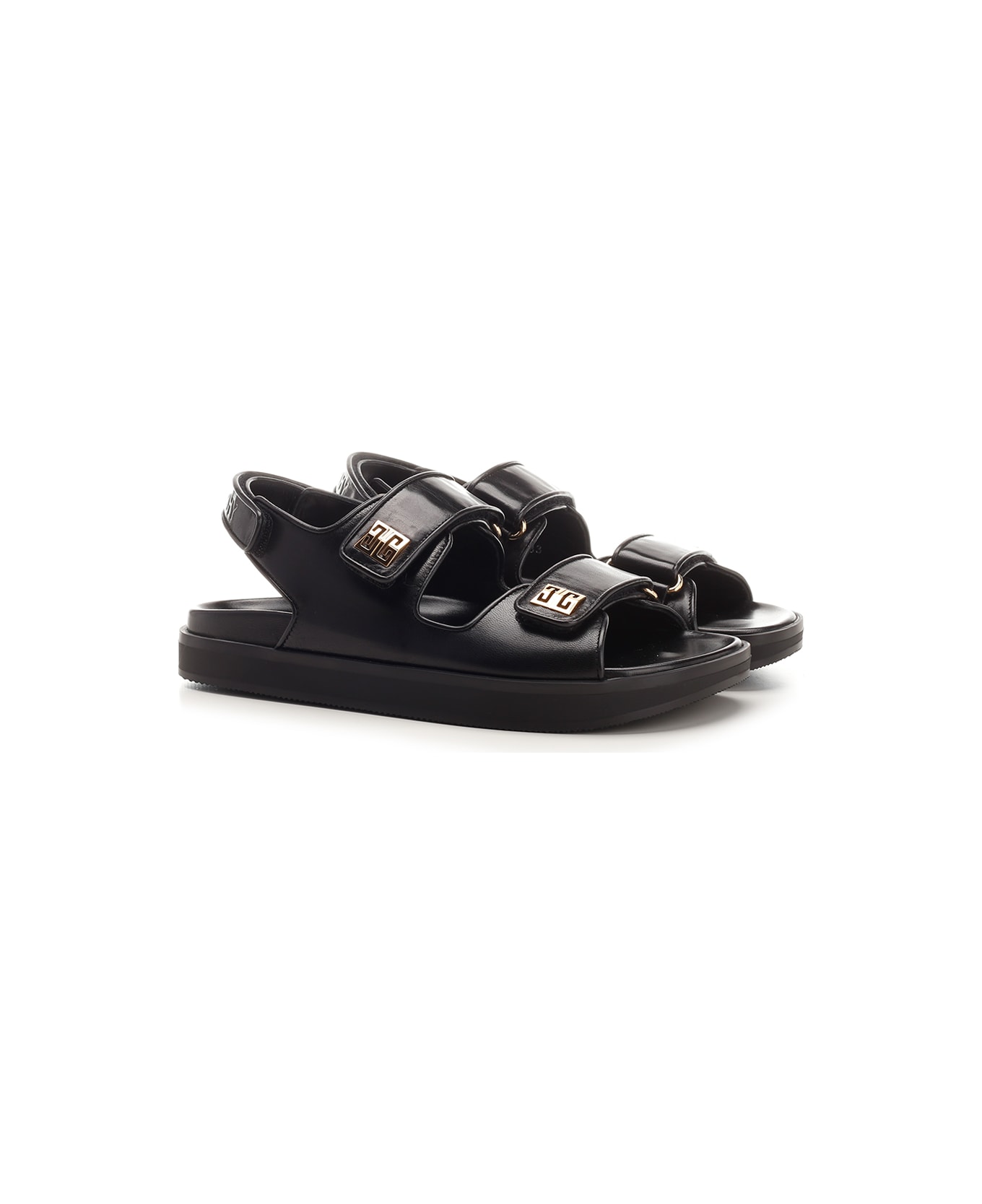 Givenchy 4g Leather Sandals - black サンダル