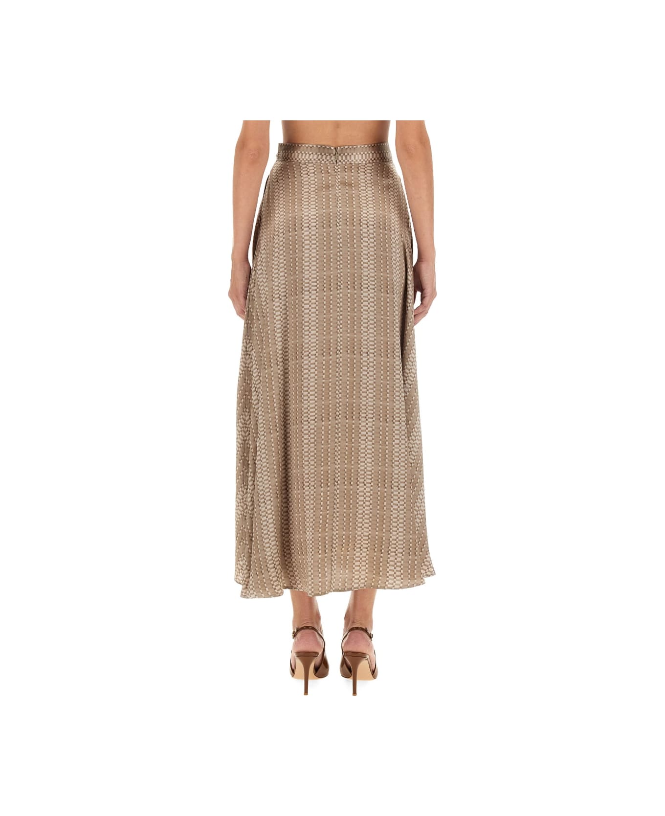 Kiton Midi Skirt - BEIGE