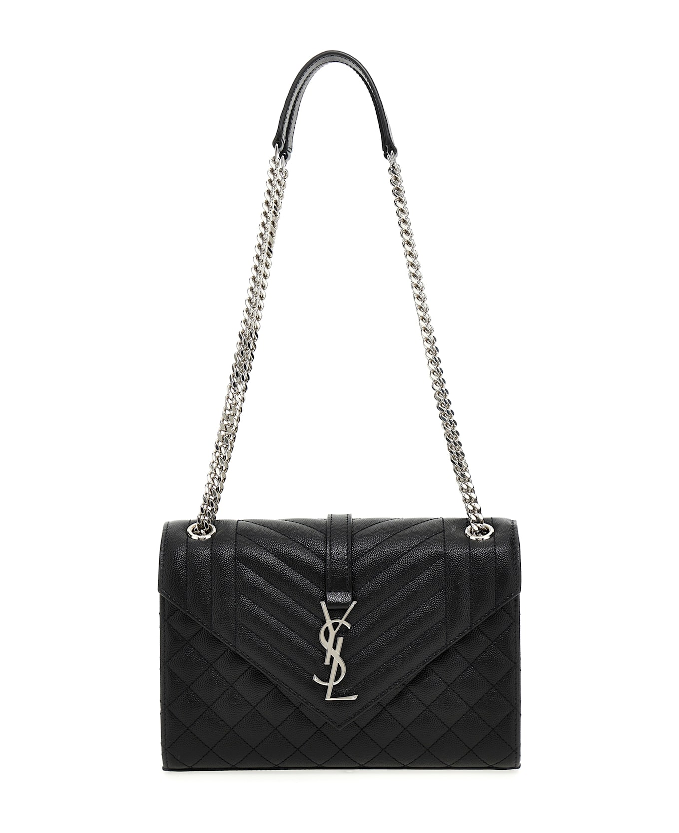 Saint Laurent 
envelope
 Midi Crossbody Bag - Black  