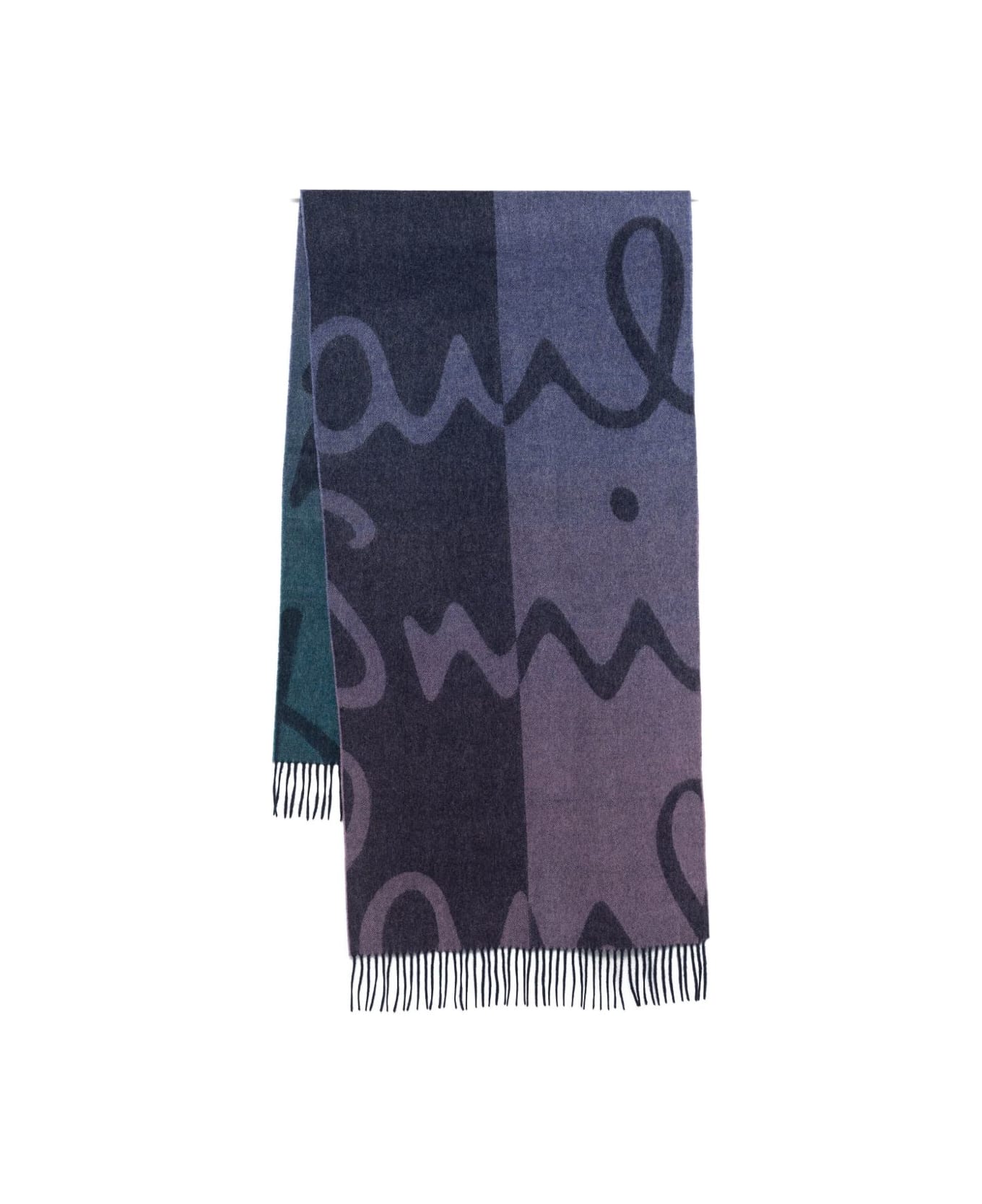 Paul Smith Wool And Cashmere Scarf - Blue