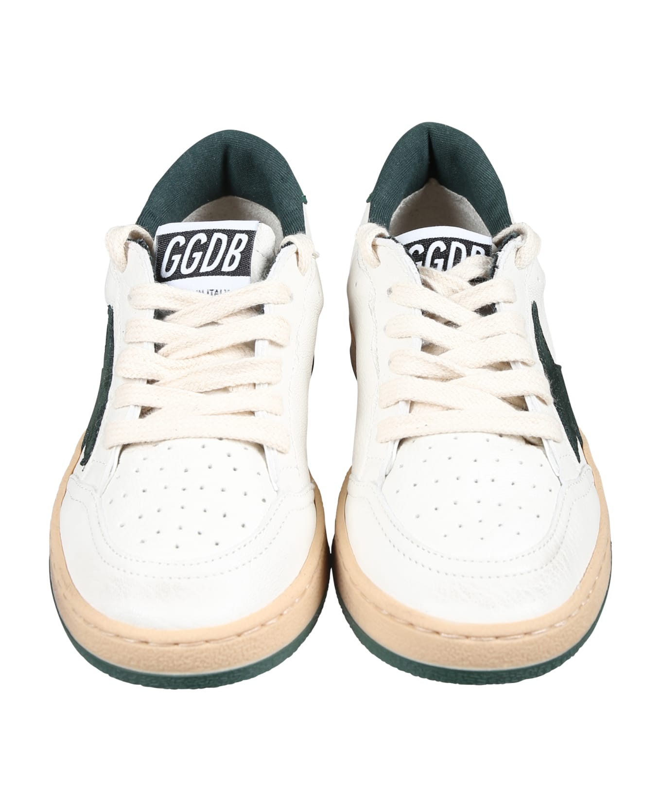 Golden Goose White Ball Star New Sneakers For Kids With Star - White