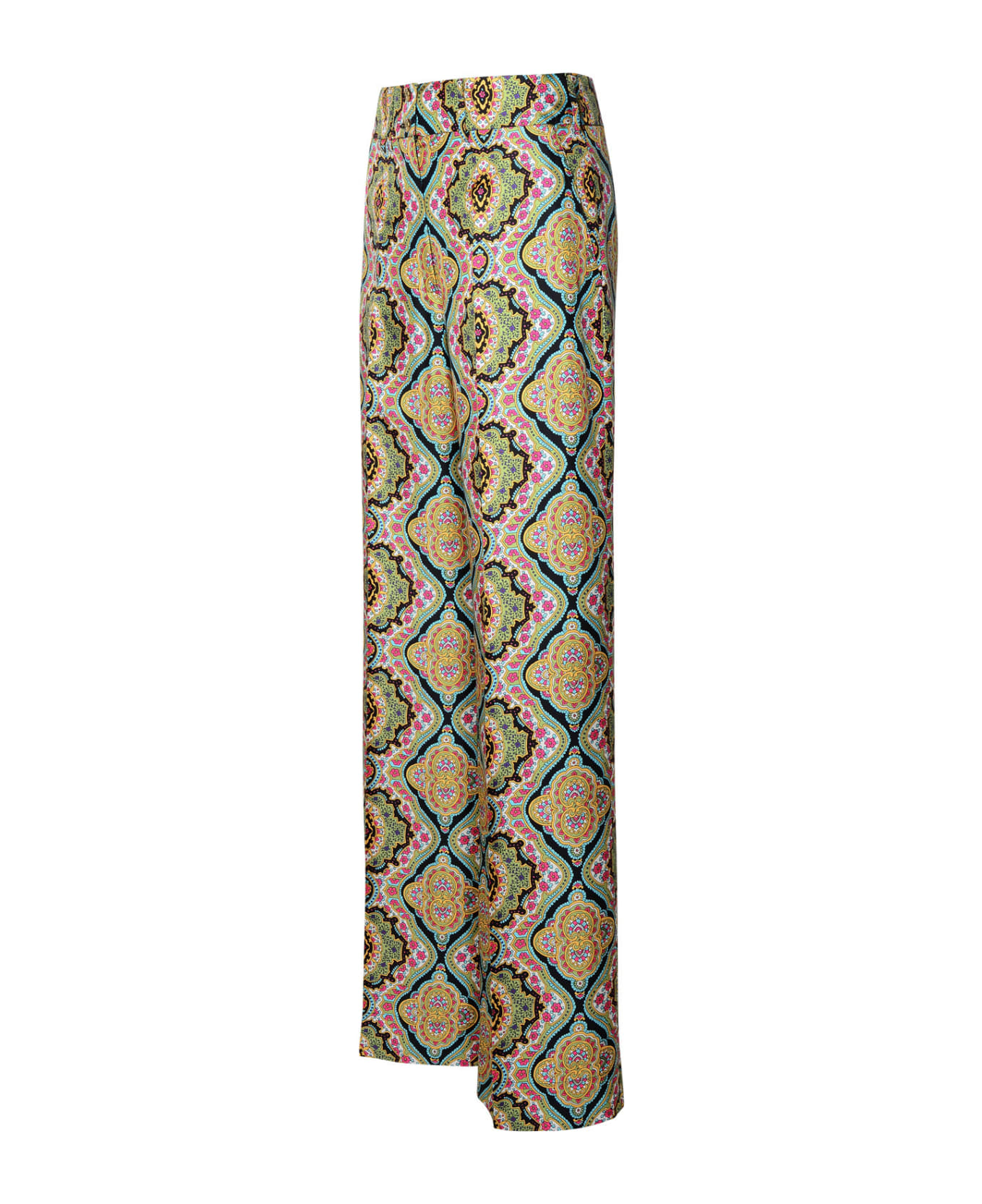 Etro Multi Silk Trousers - Multicolor