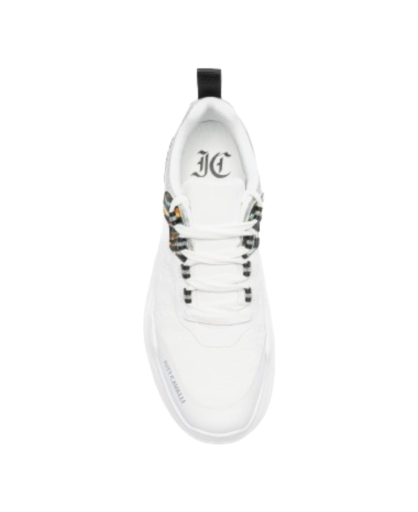 Just Cavalli White Low Top Sneakers - White
