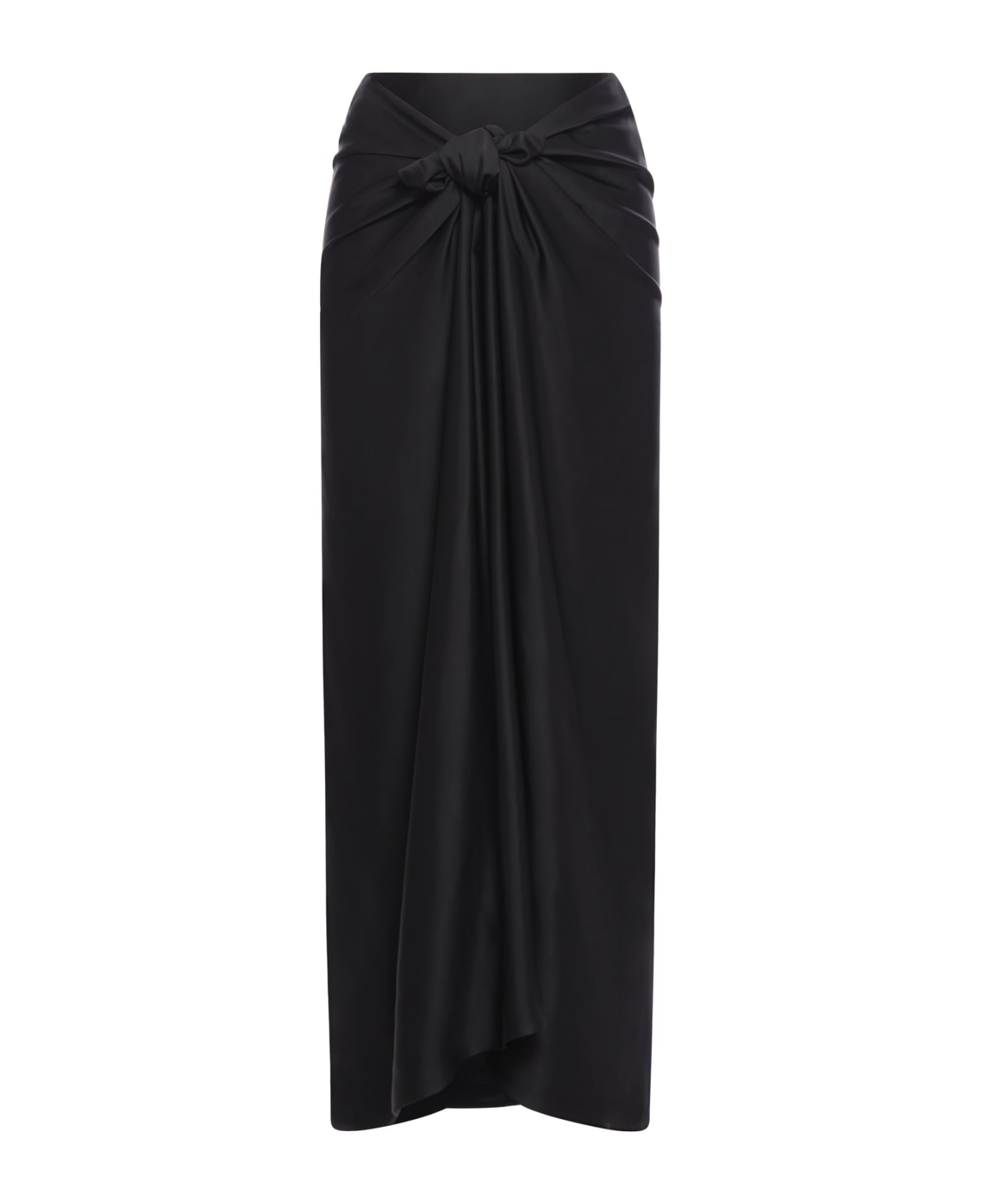 Totême Satin Knot Skirt - Black スカート