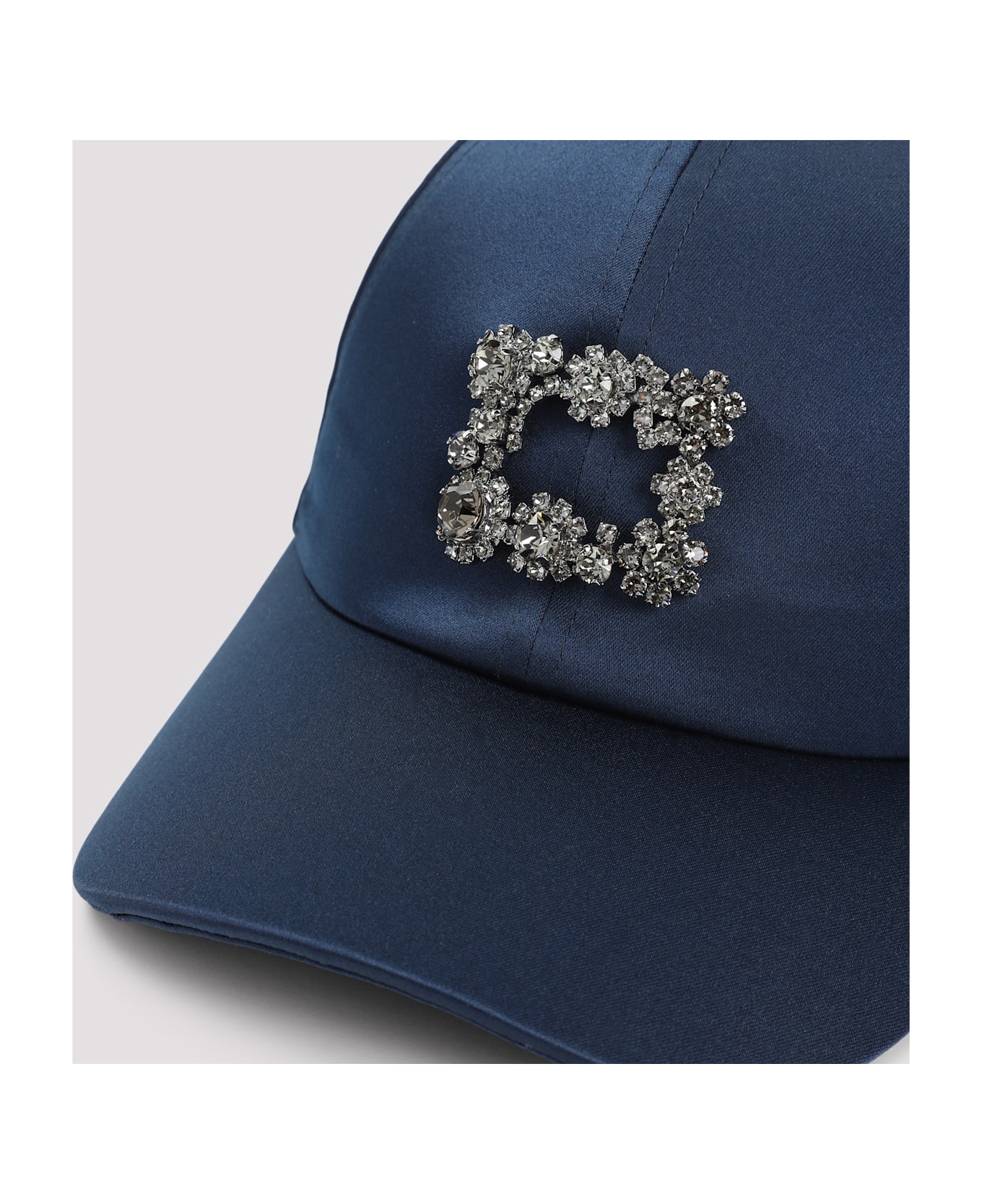 Roger Vivier Rv Flower Strass Cap - Blu Navy