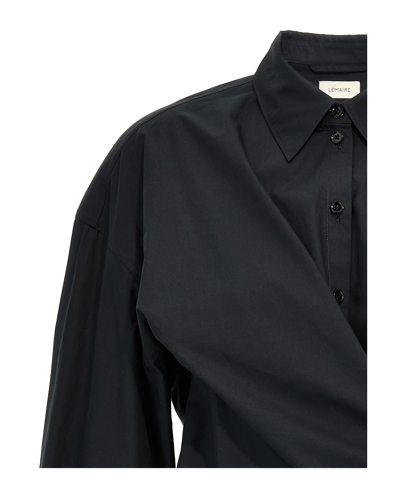 Lemaire Straight Collar Twisted Shirt - Black