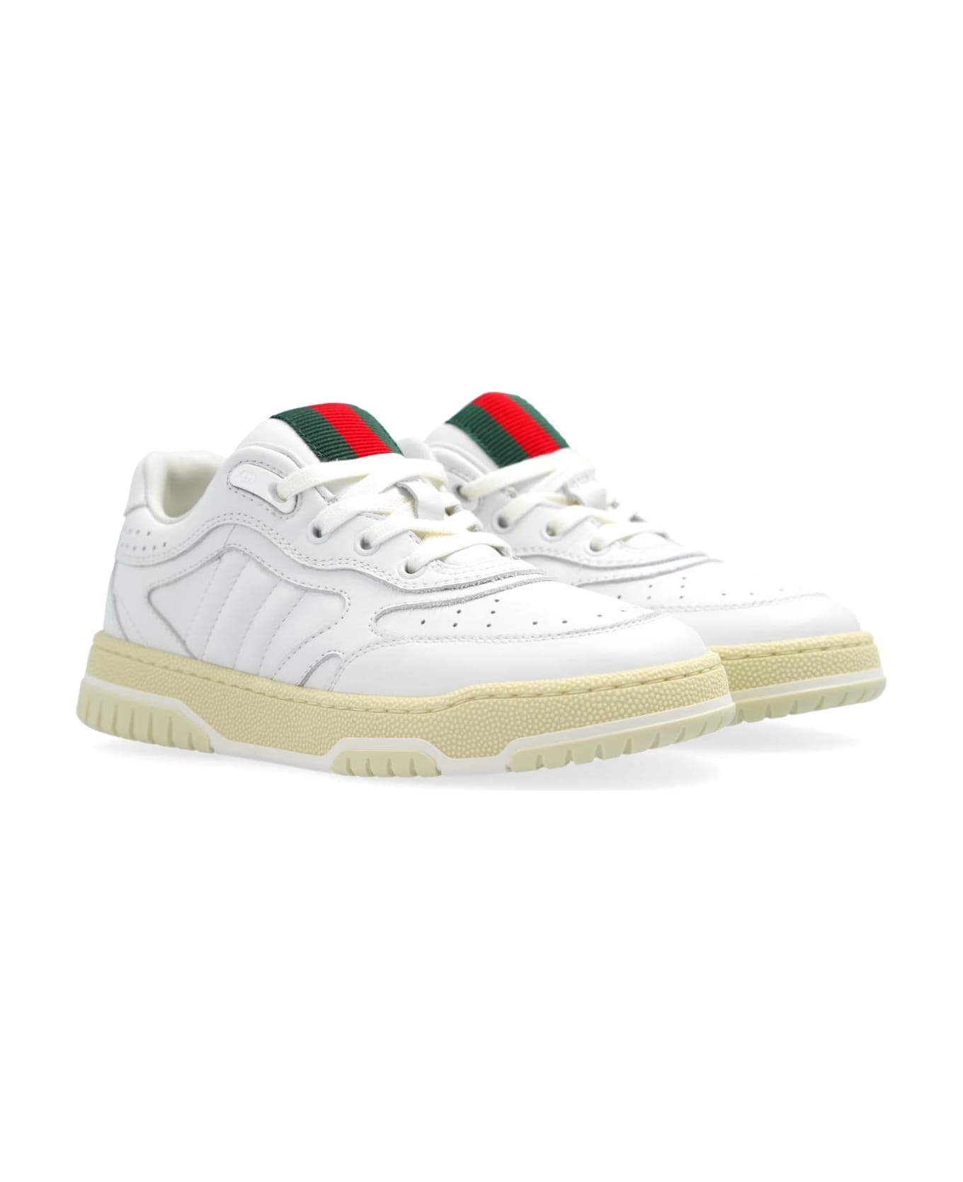 Gucci Kids Sneakers With Logo - White