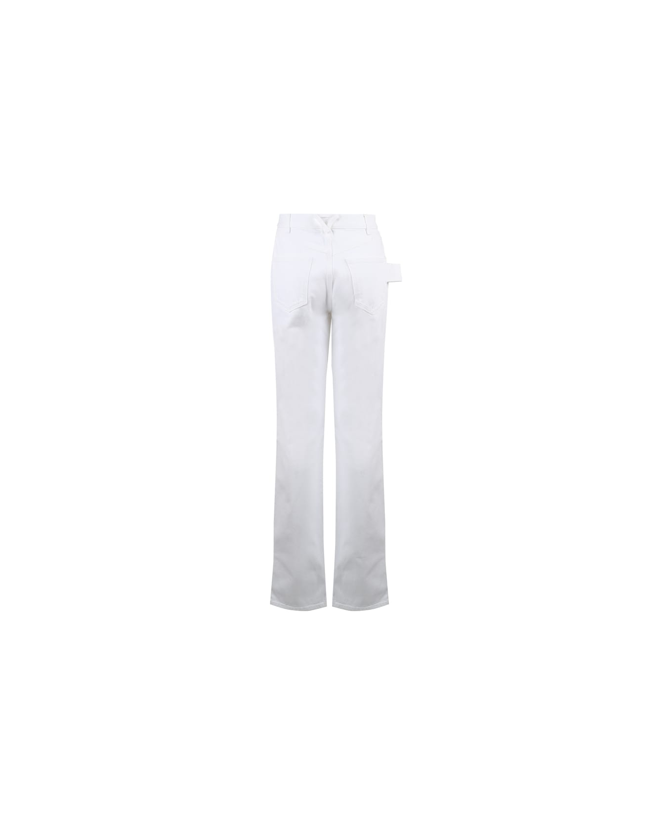 Bottega Veneta Flared Jeans In Soft Denim - White