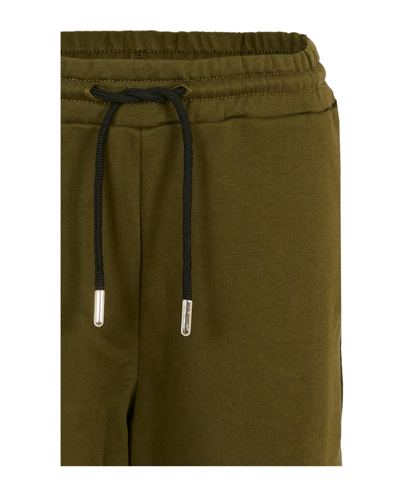 N.21 Green Trousers For Kids With Logo - Green