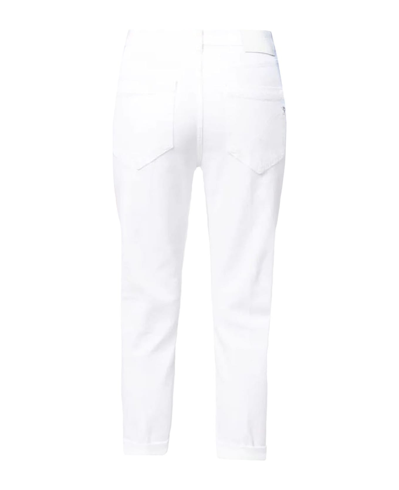 Dondup White Stretch-cotton Jeans - White デニム