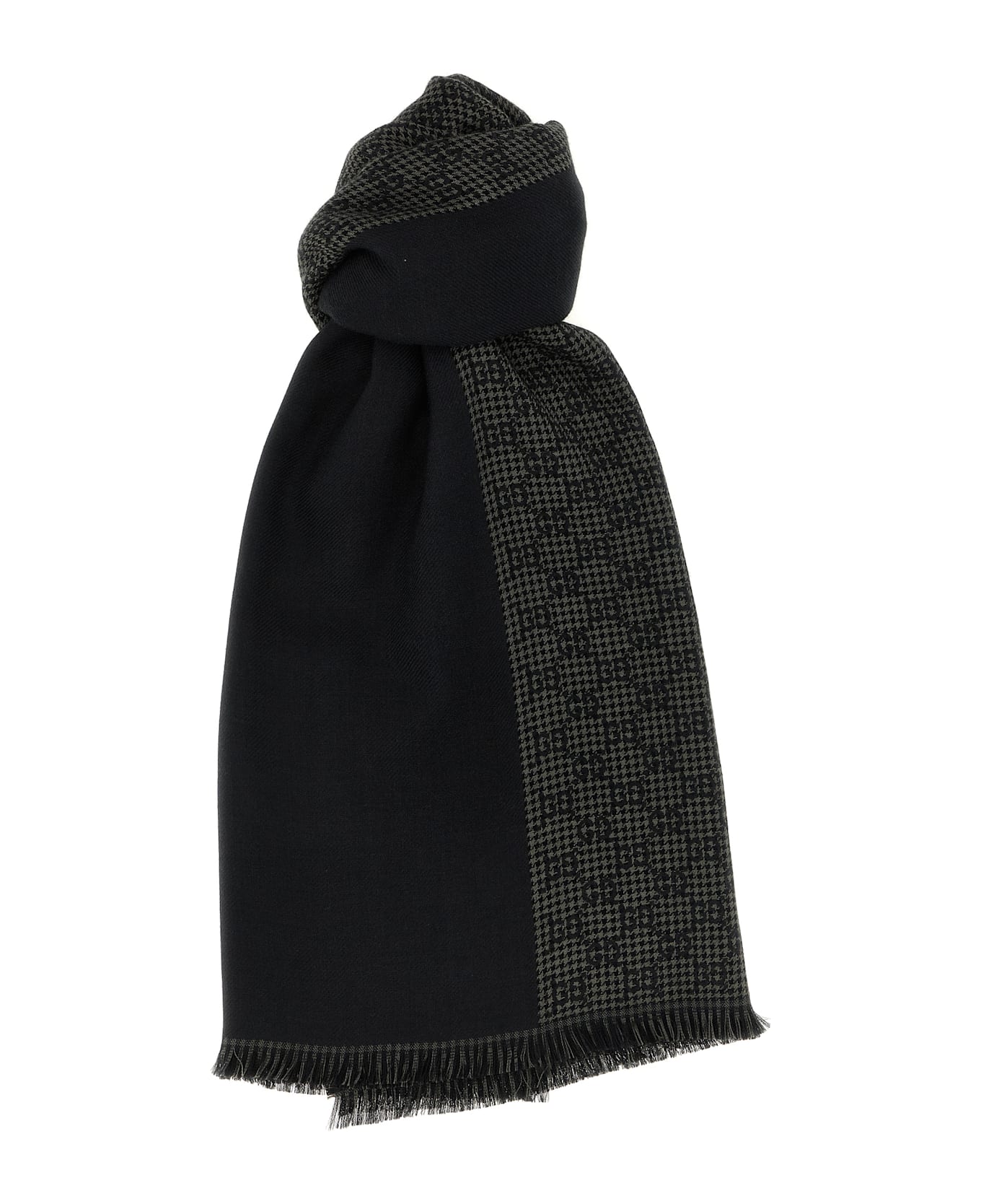 Gucci Wool Silk Scarf - Black