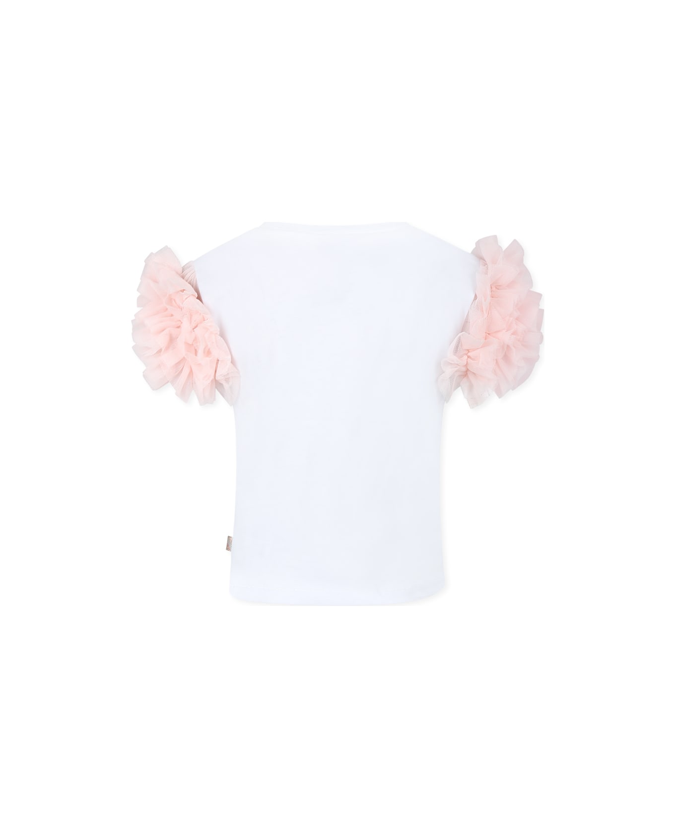Billieblush White T-shirt For Girl With Heart - White
