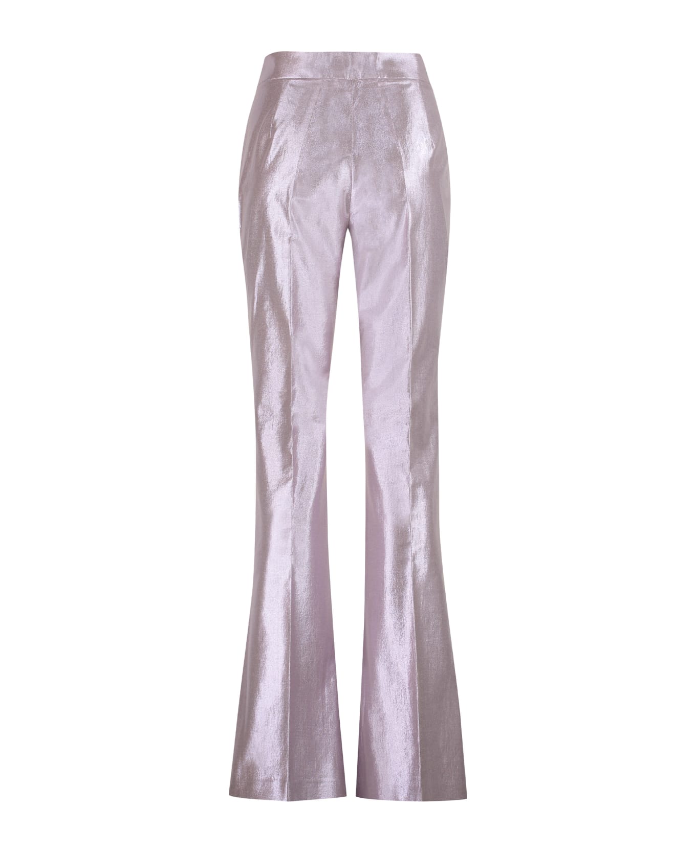 Genny Lurex Cotton Trousers - Lilac