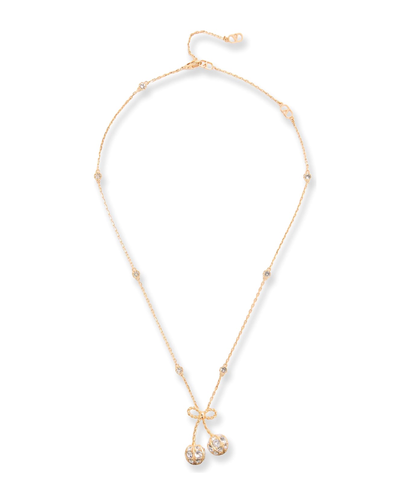 Valentino Garavani Cherrifyc Metal Necklace With Swarovski Crystals - ORO/CRYSTAL ネックレス