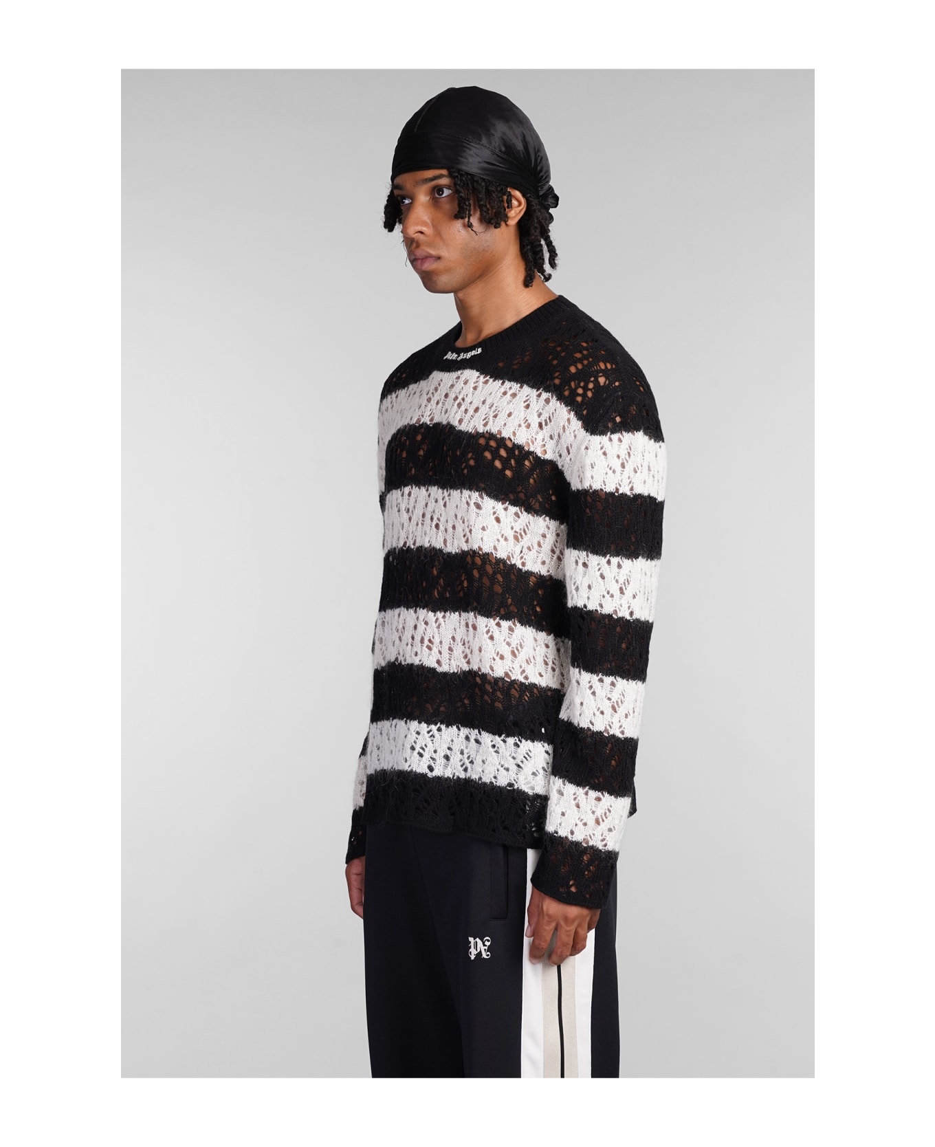 Palm Angels Knitwear In Black Wool - black