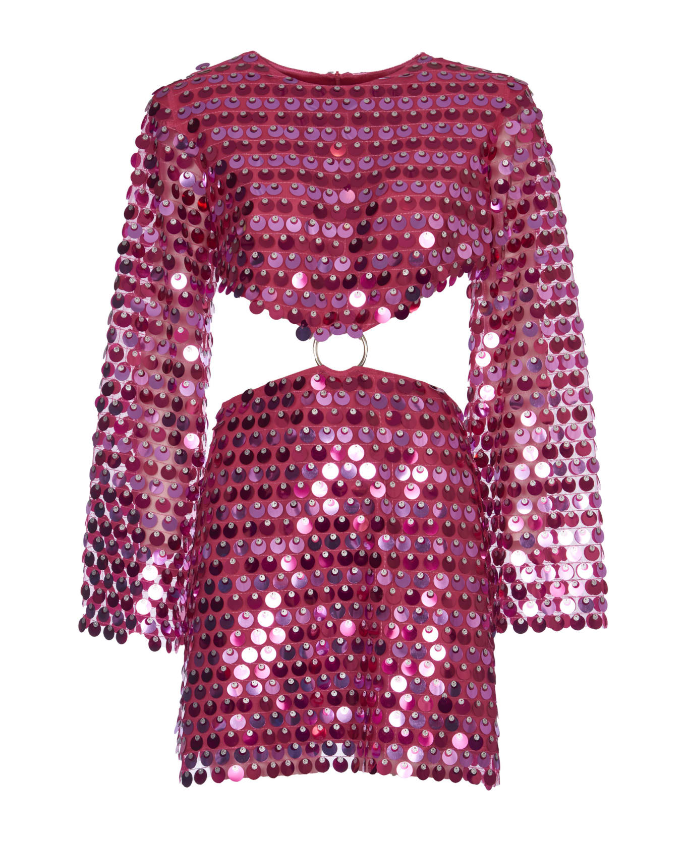 NEW ARRIVALS Short Dress With Sequins - Pink