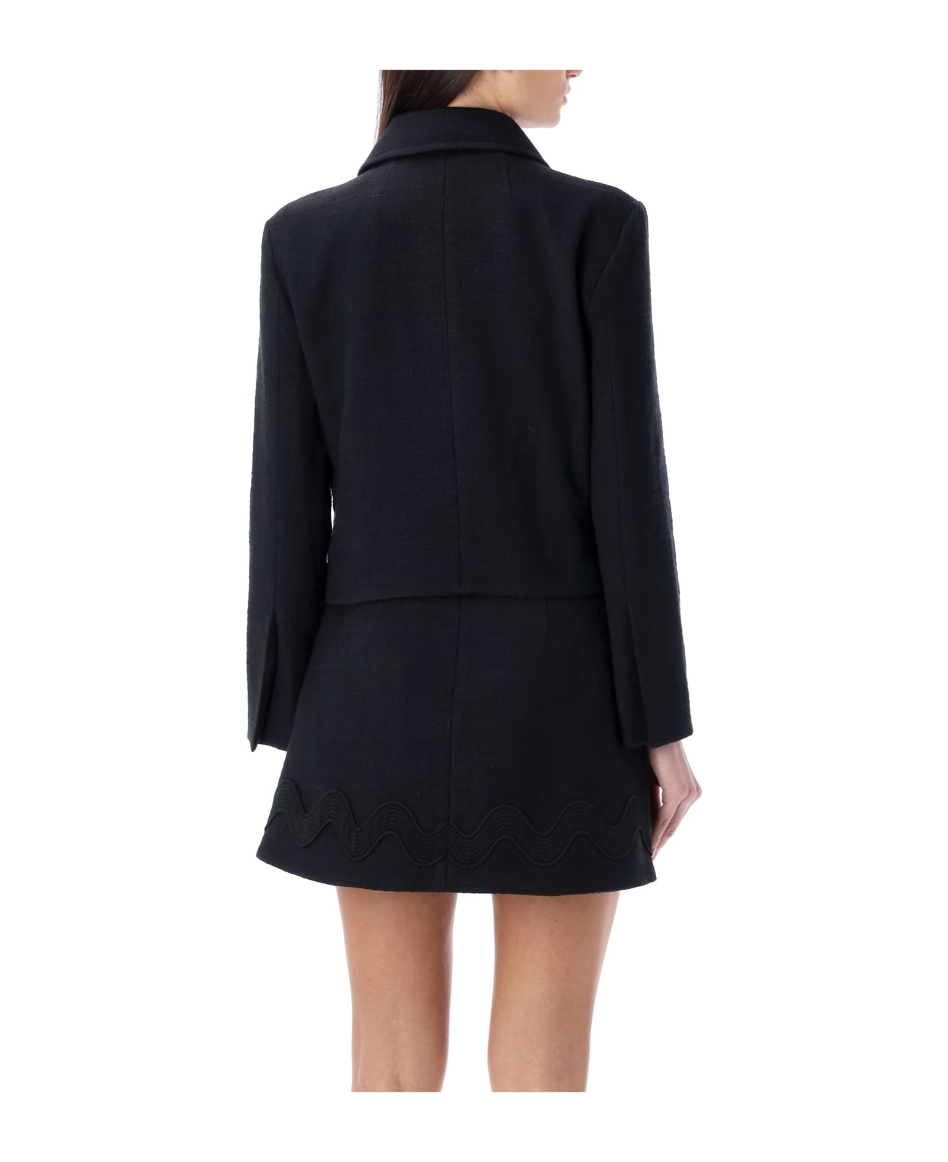 Patou Tweed Short Jacket - BLACK
