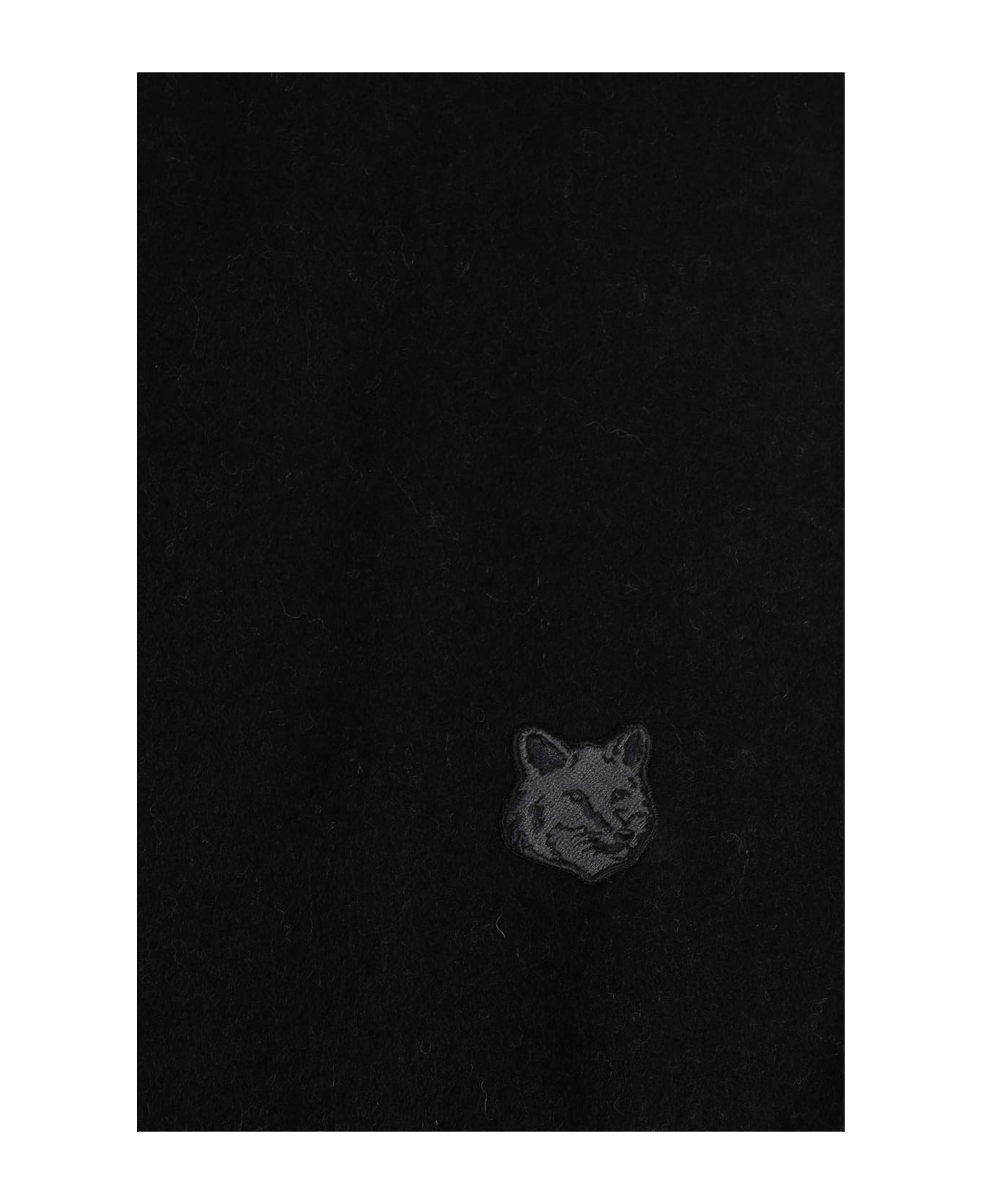 Maison Kitsuné Fox Head Patch Scarf - Ink Blue スカーフ