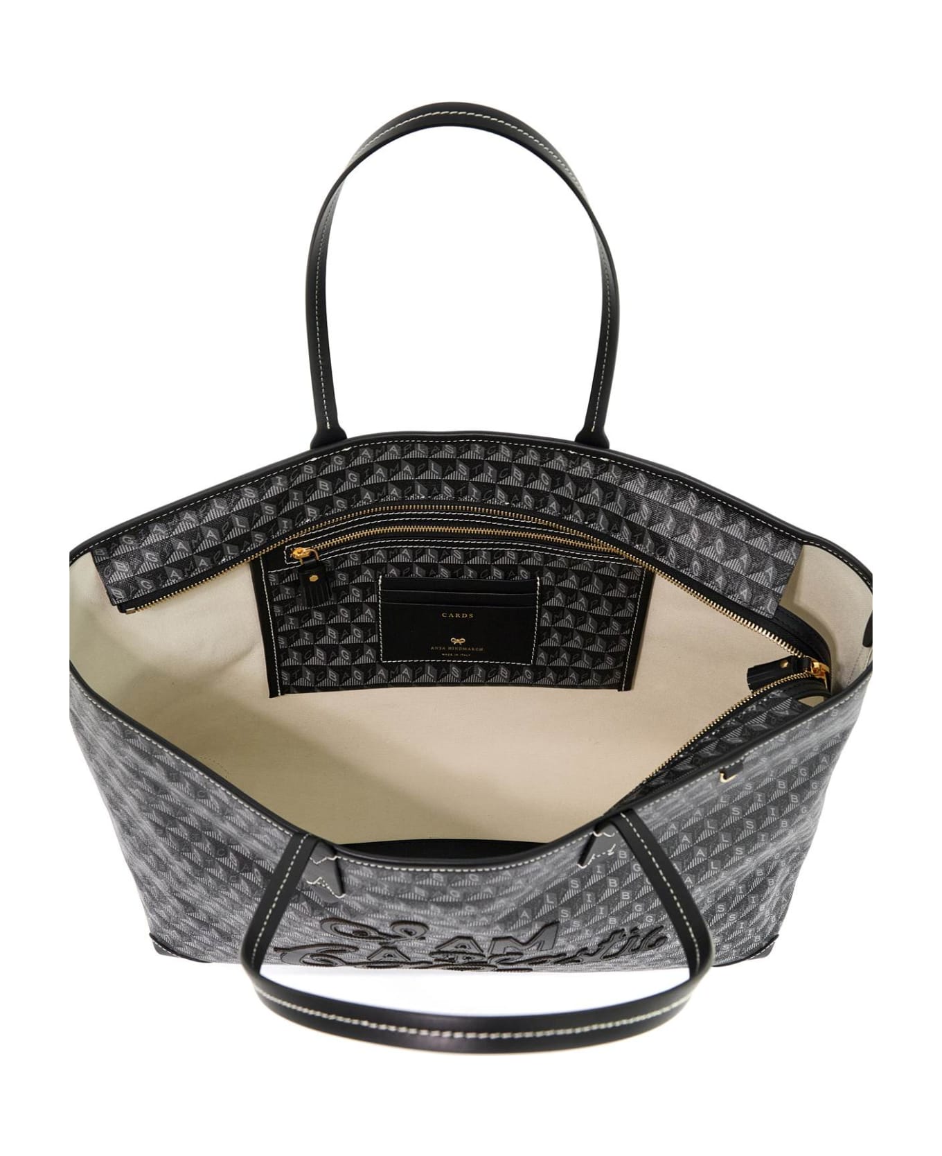 Anya Hindmarch I Am A Plastic Bag Zipped Motif Tote Bag