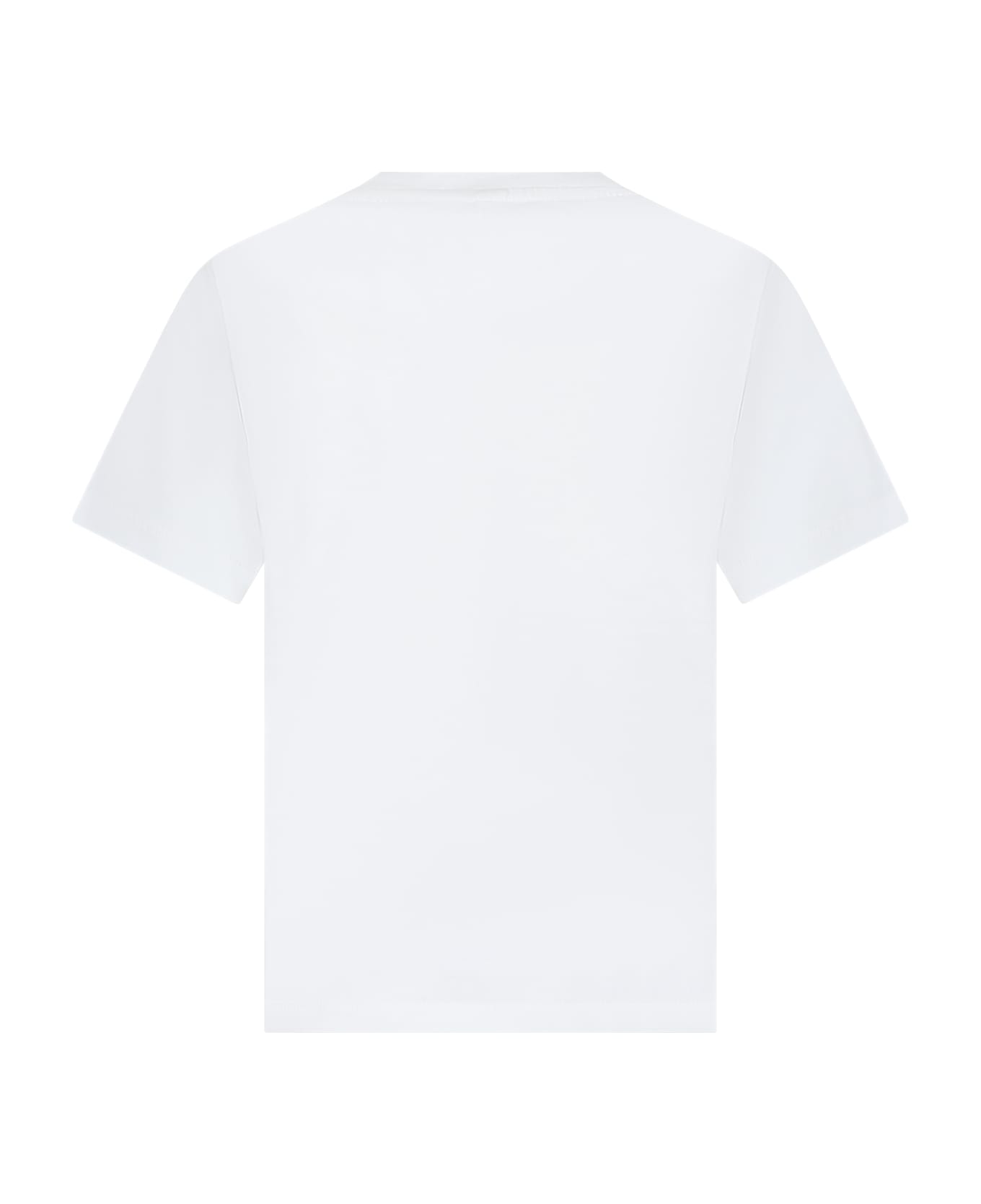 Stella McCartney Kids White T-shirt For Girl With Logo - White Tシャツ＆ポロシャツ