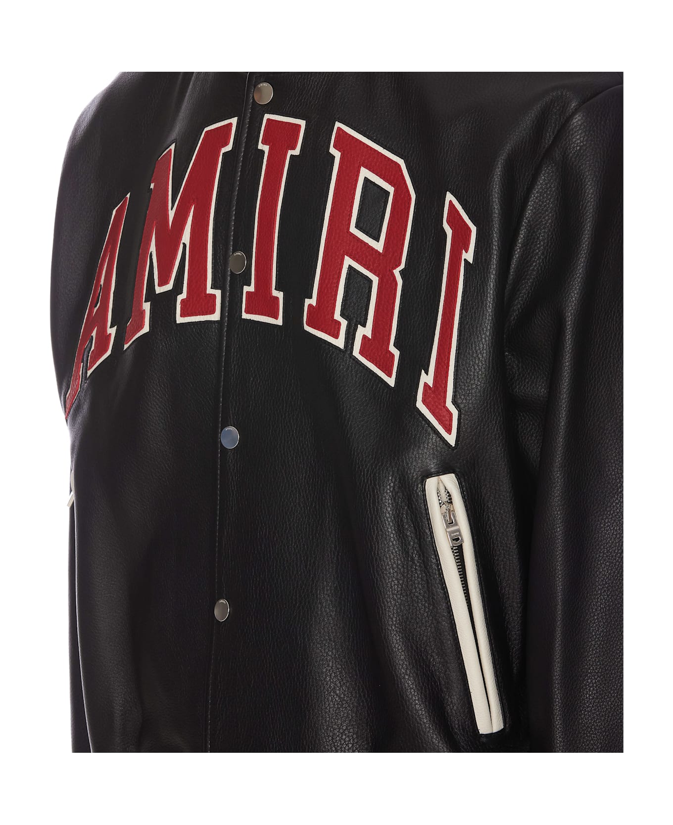 AMIRI Leather Bomber - Black