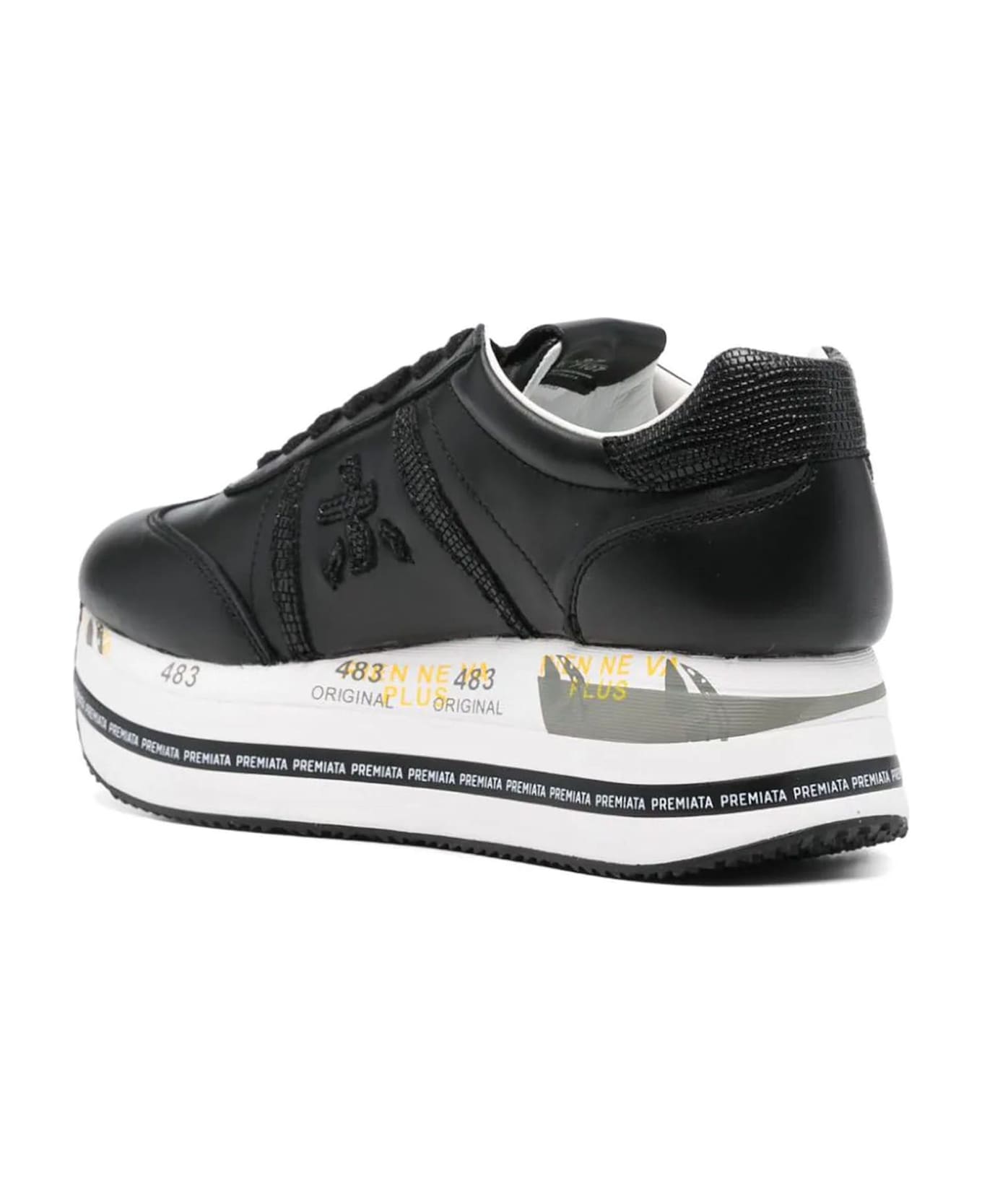 Premiata Black Beth Sneakers - Black