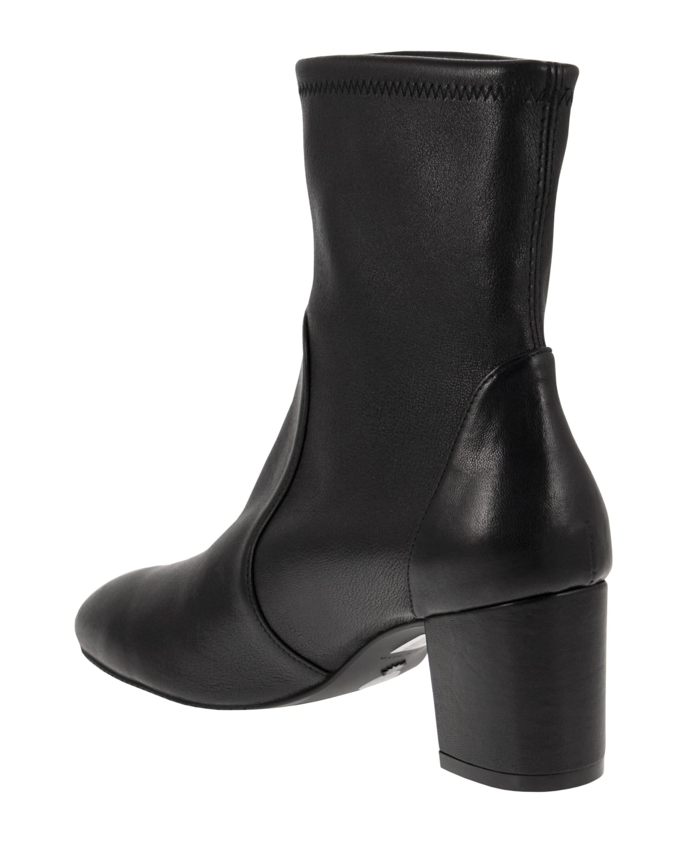 Stuart Weitzman Yuliana 60 - Leather Ankle Boot - Black ブーツ
