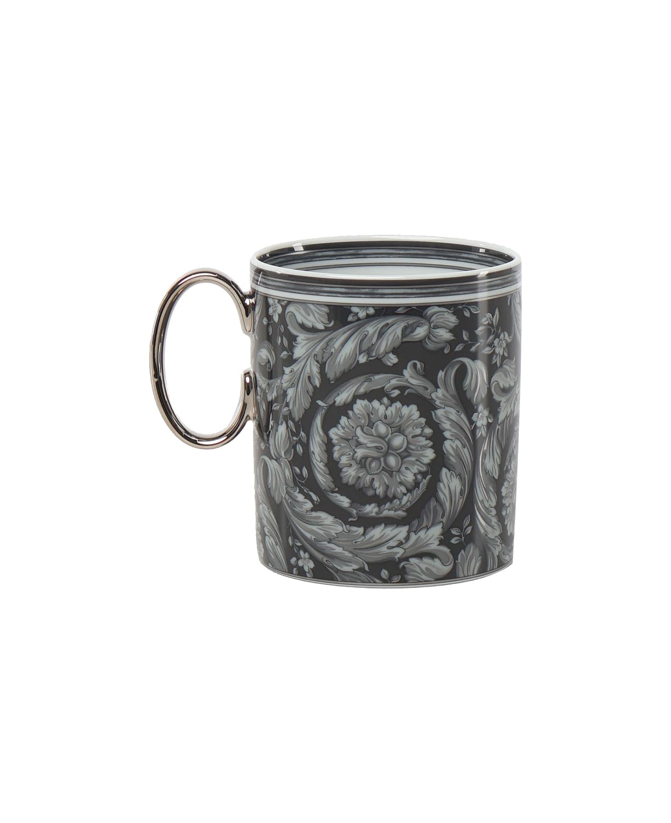 Versace Barocco Ceramic Mug - WHITE, grey