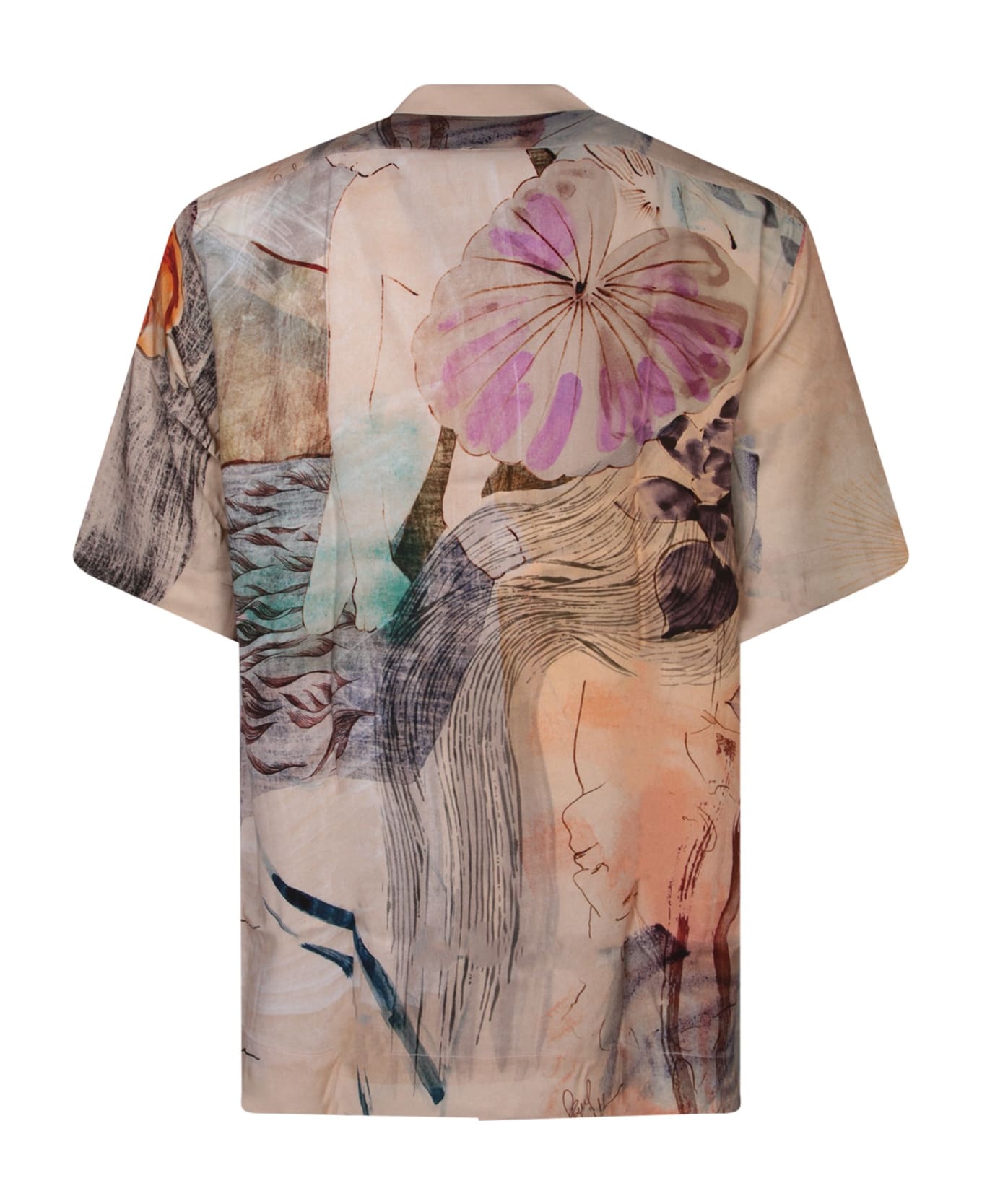 Paul Smith Graphic Printed Short-sleeved Shirt - Beige