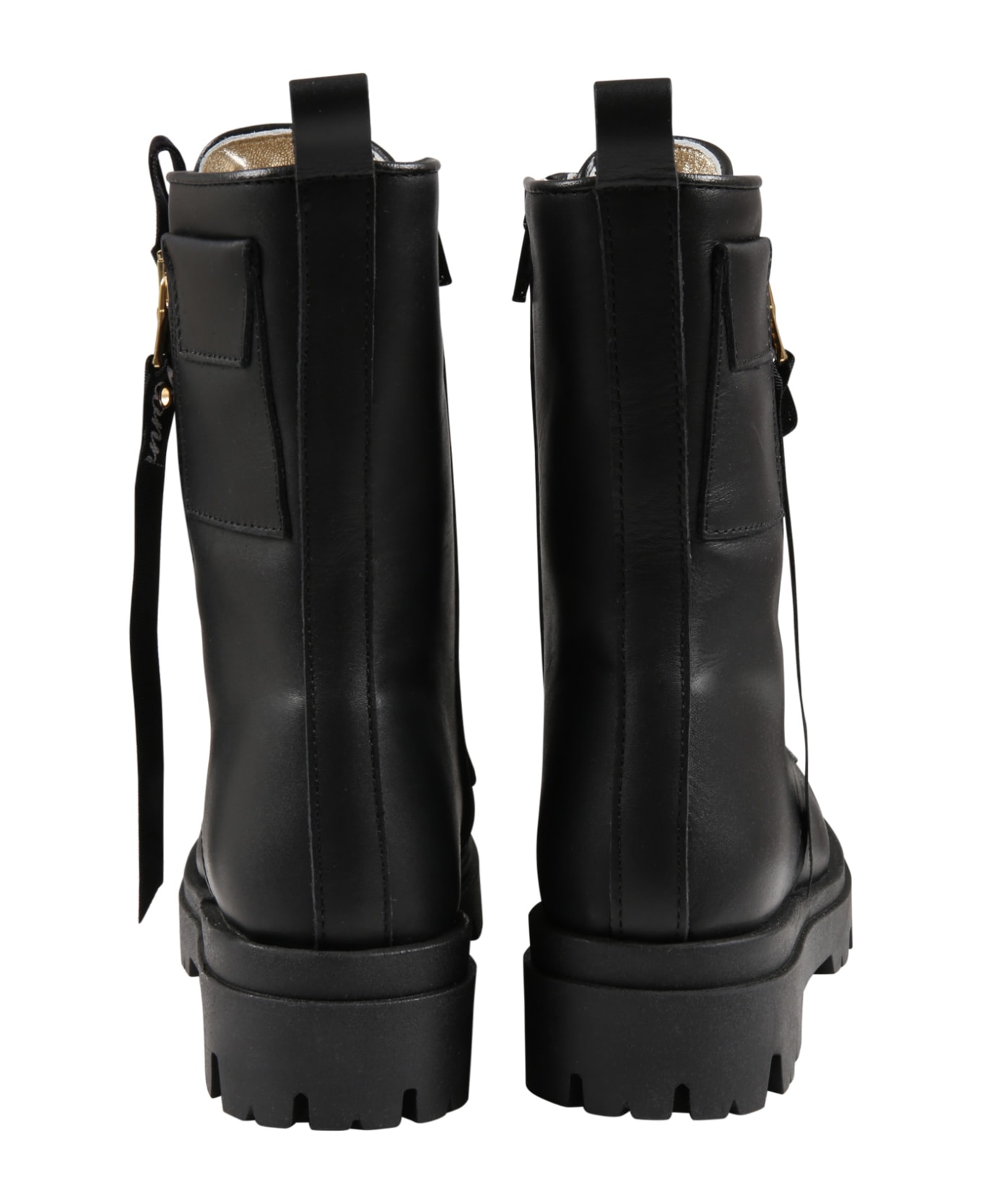 Monnalisa Black Boots For Girl - Black