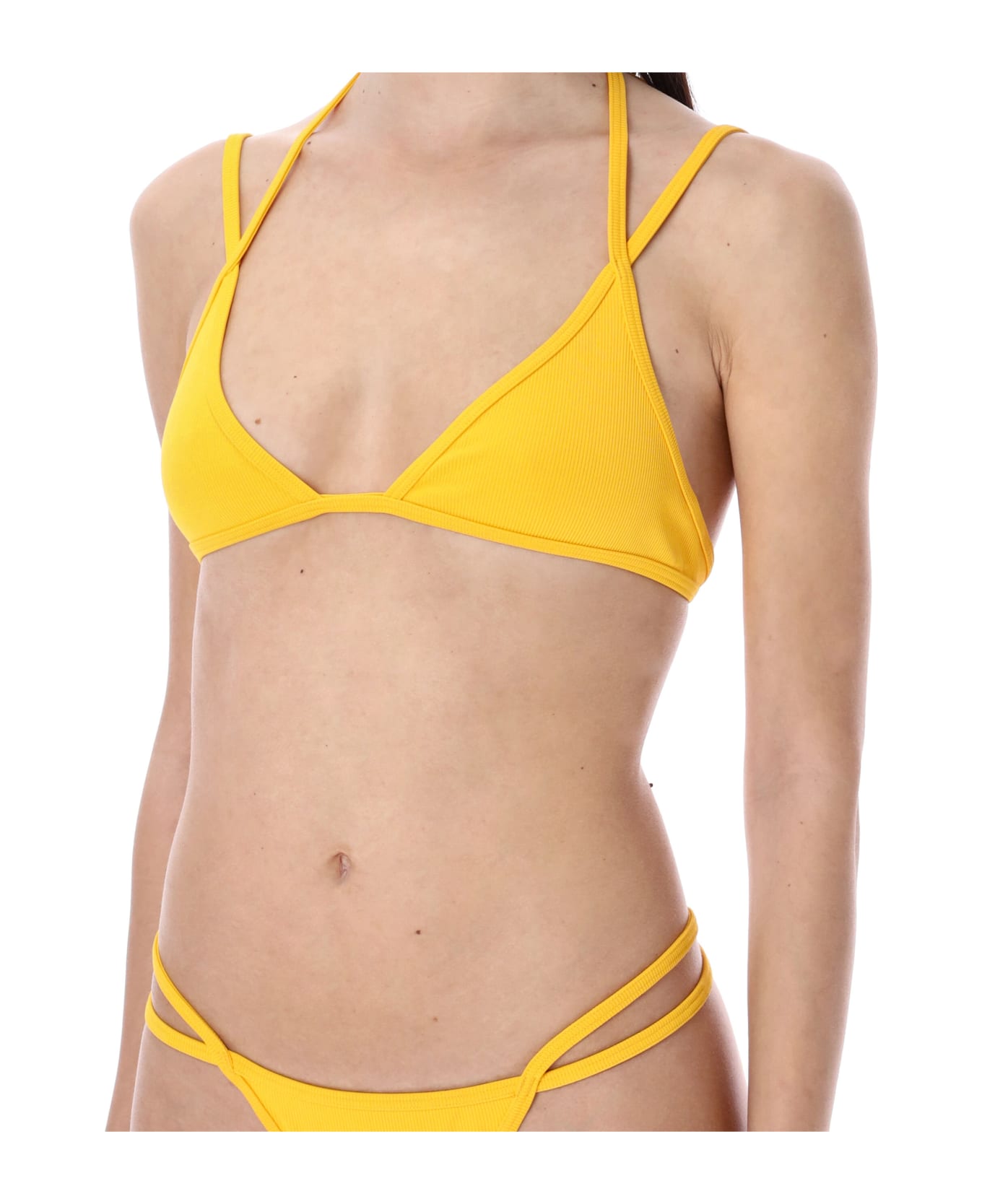 The Attico Lycra Rib Bikini - YELLOW
