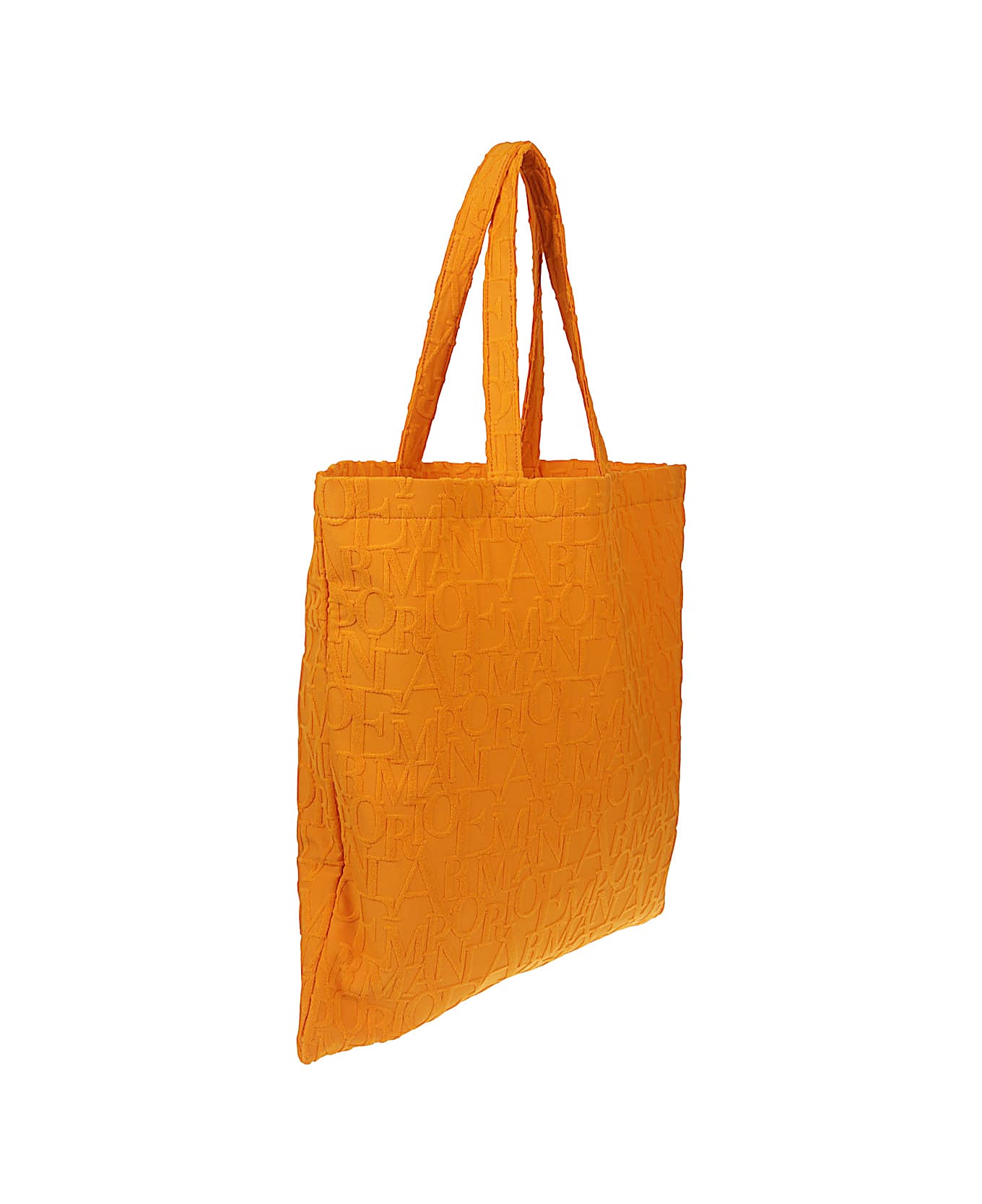 Emporio Armani Striped Beach Tote - Orange