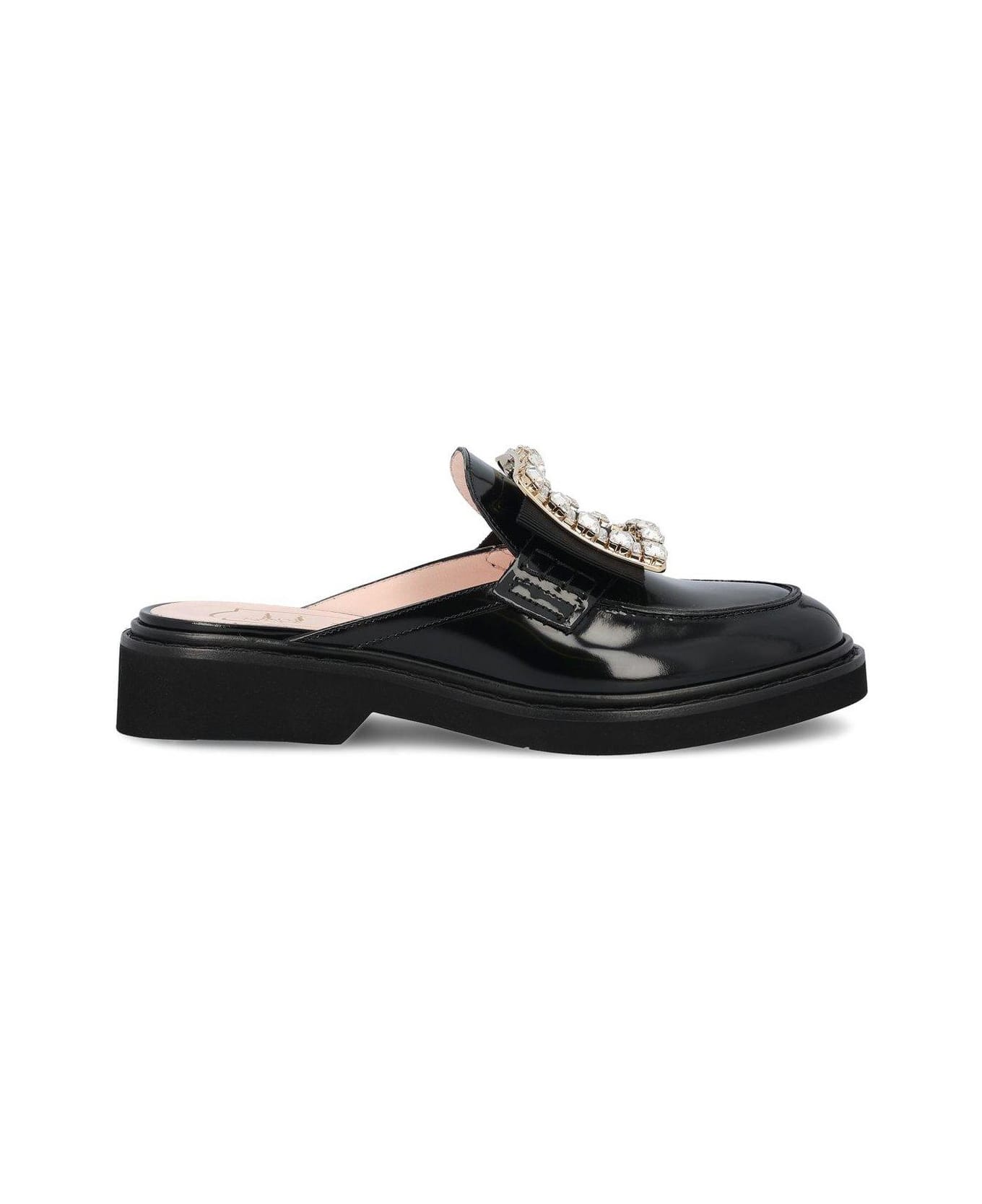 Roger Vivier Viv
 Rangers Embellished Slip-on Mules - Black