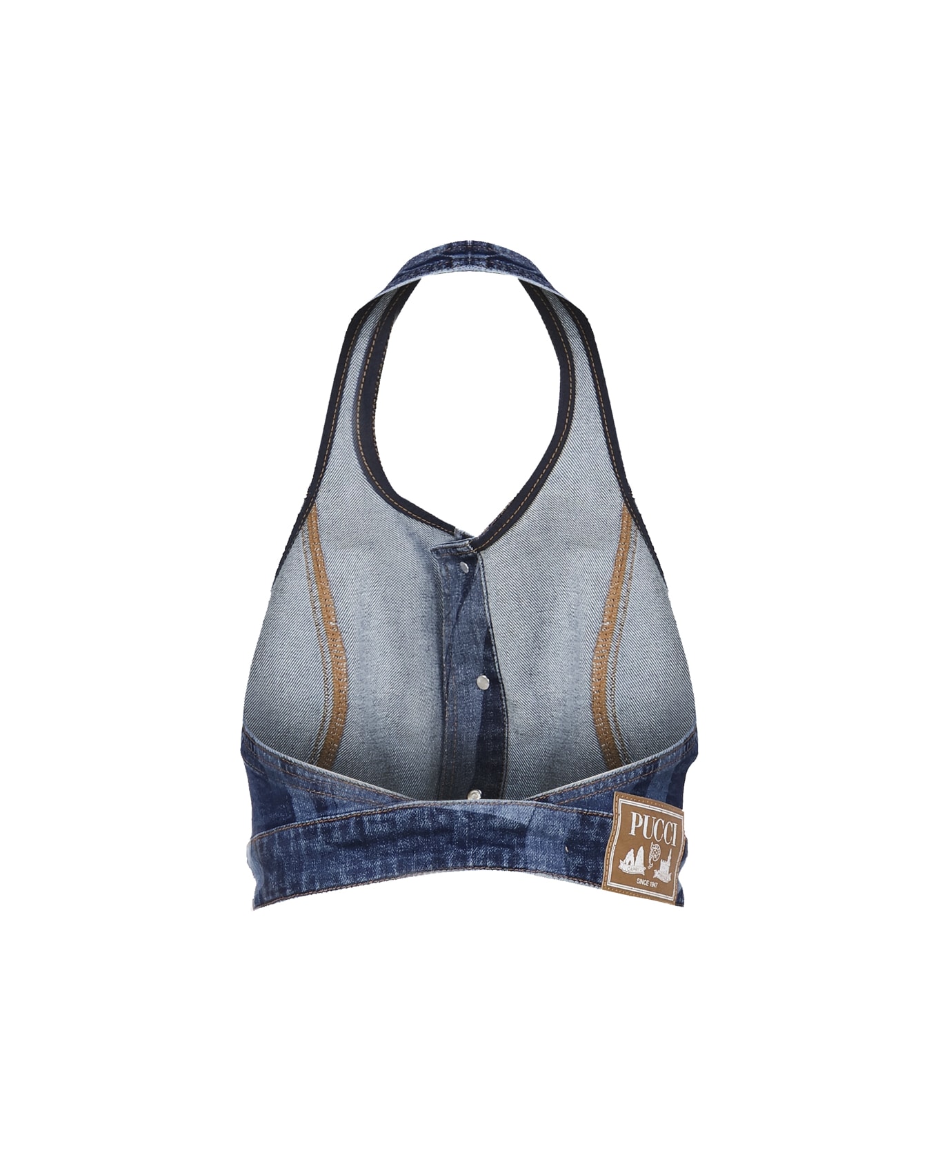 Pucci Denim Crop Top - Denim