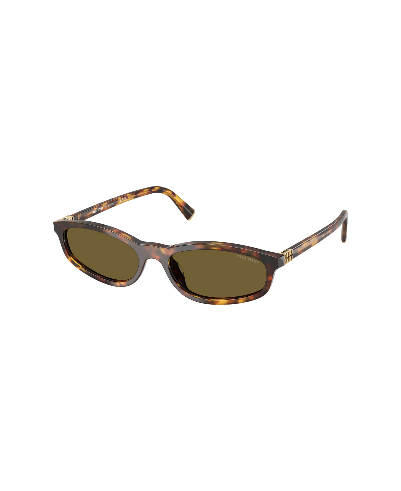 Miu Miu 0mu A06s 14l09z Havana Miele Sunglasses - Marrone