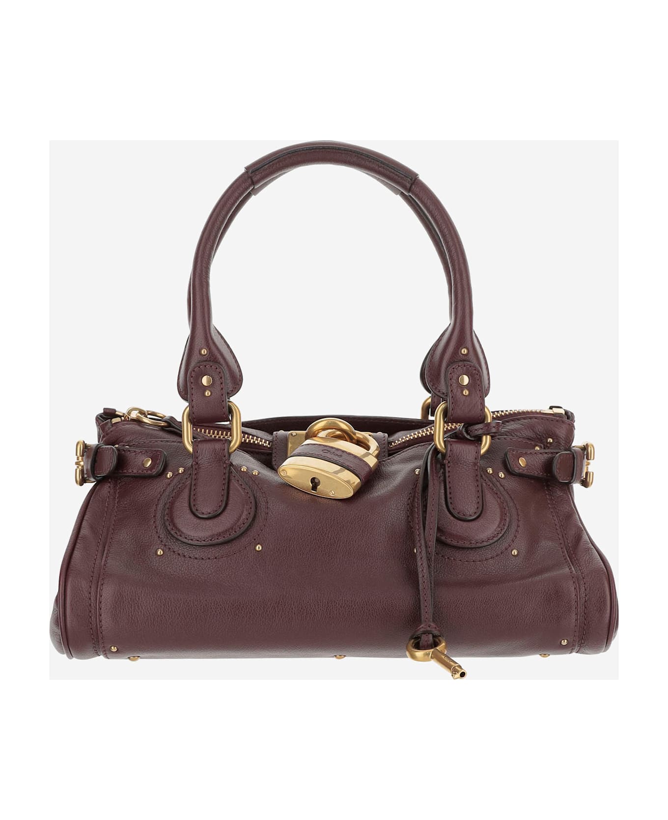 Chloé Paddington Leather Bag - Marrone scuro