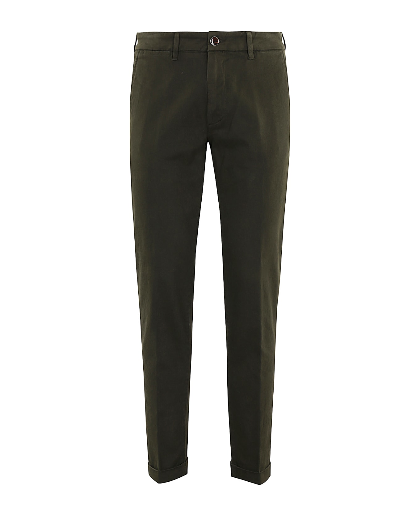 Re-HasH Mucha Chinos Gabardina Stretch - Verde Militare
