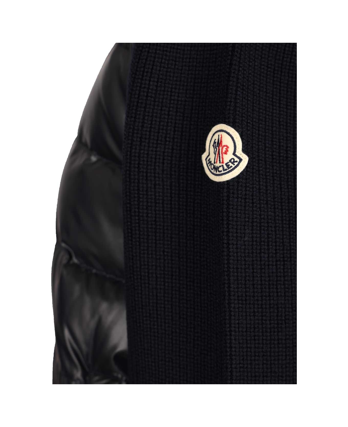 Moncler Padded Hoodie - BLUE